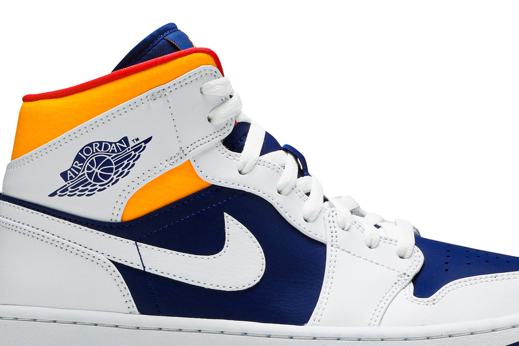 Air Jordan 1 Mid White Deep Royal Blue 554724-131 Moroen - Image 2