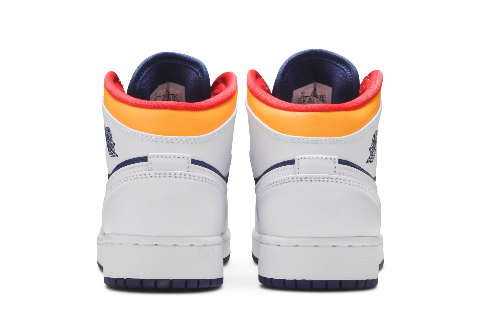 (Grade School) Air Jordan 1 Mid 'White Deep Royal Blue' 554725-131 - Image 6