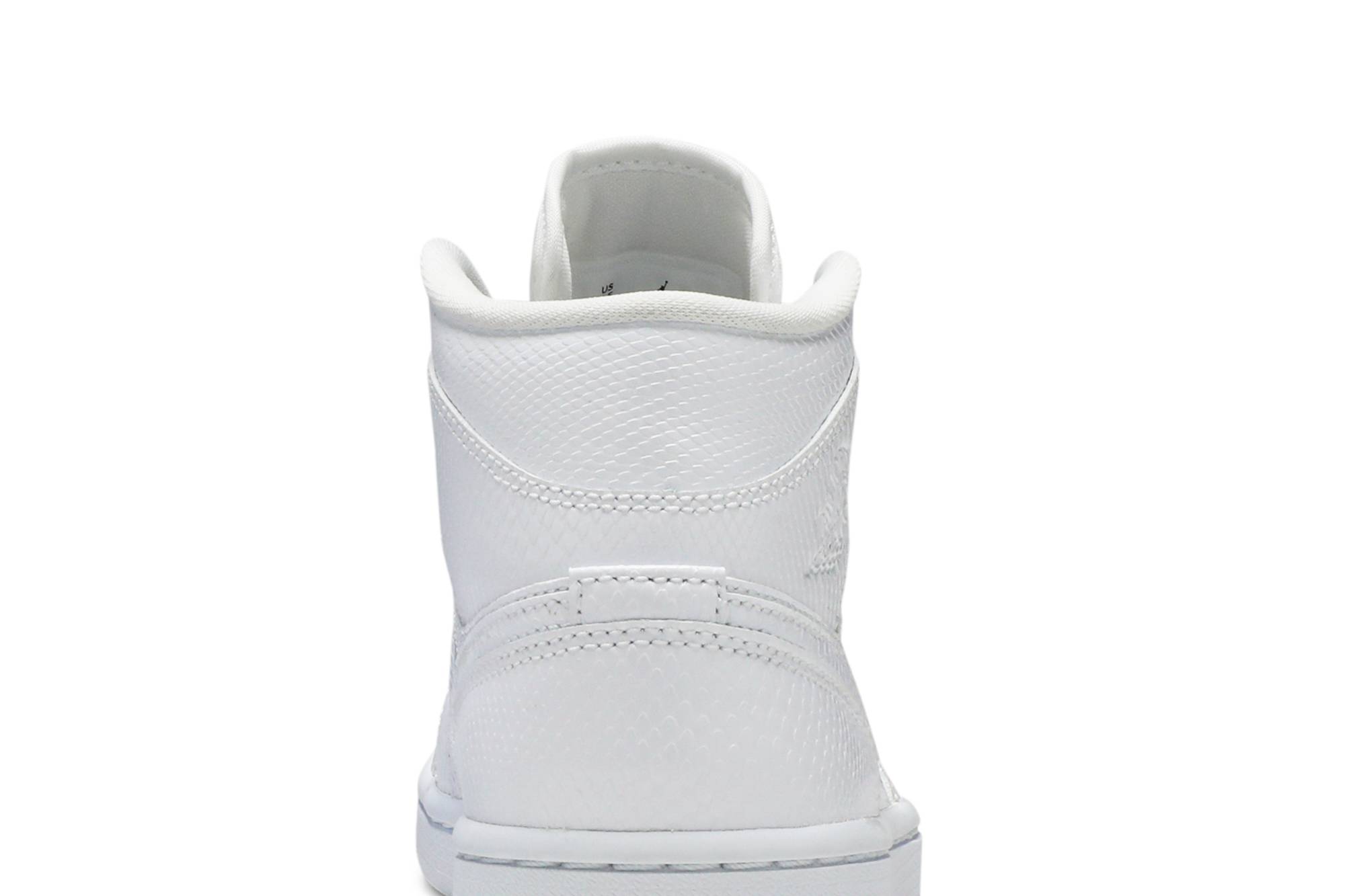 (Women) Air Jordan 1 Mid 'White Snakeskin' BQ6472-110 - Image 7