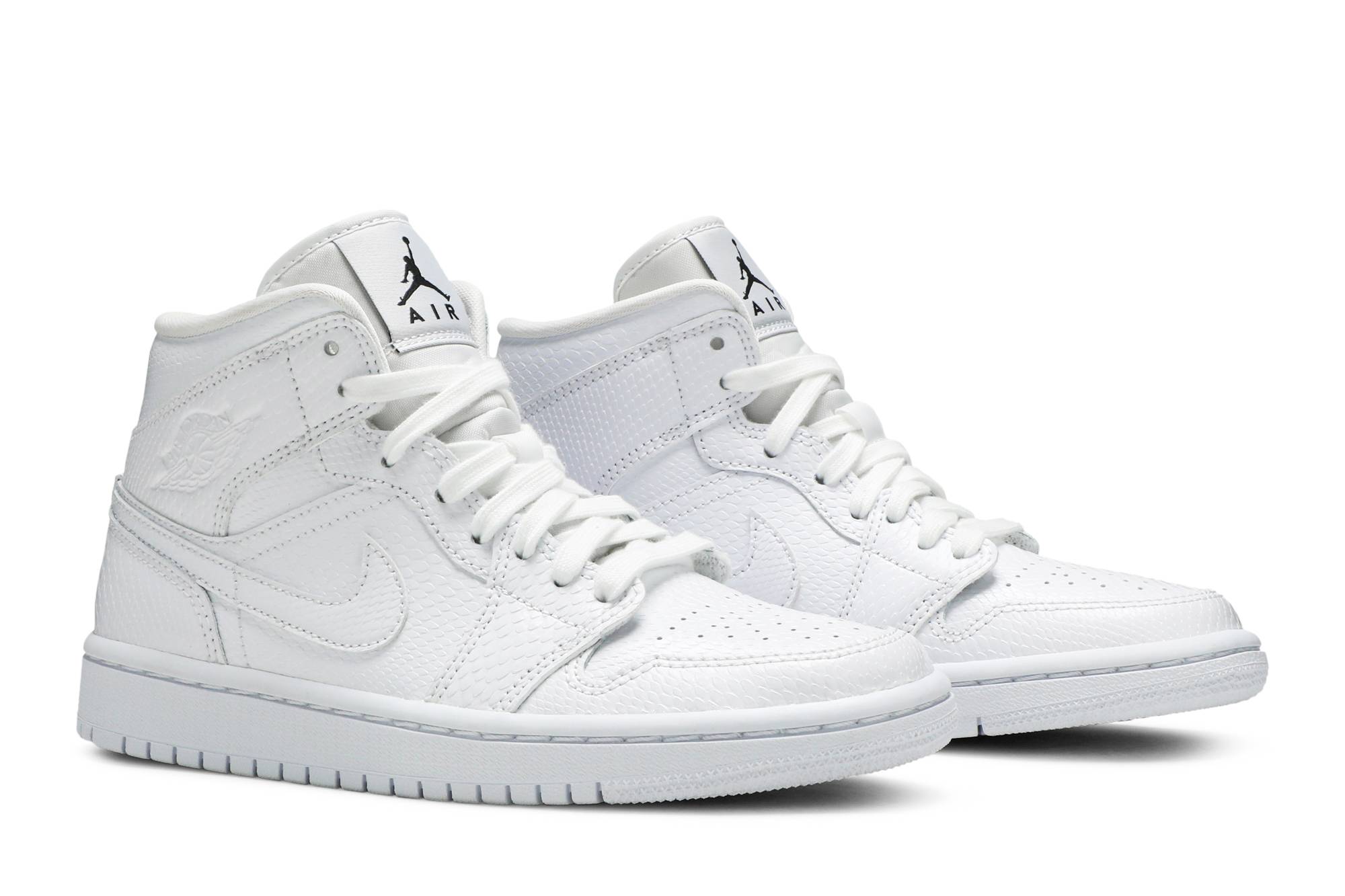 (Women) Air Jordan 1 Mid 'White Snakeskin' BQ6472-110 - Image 8