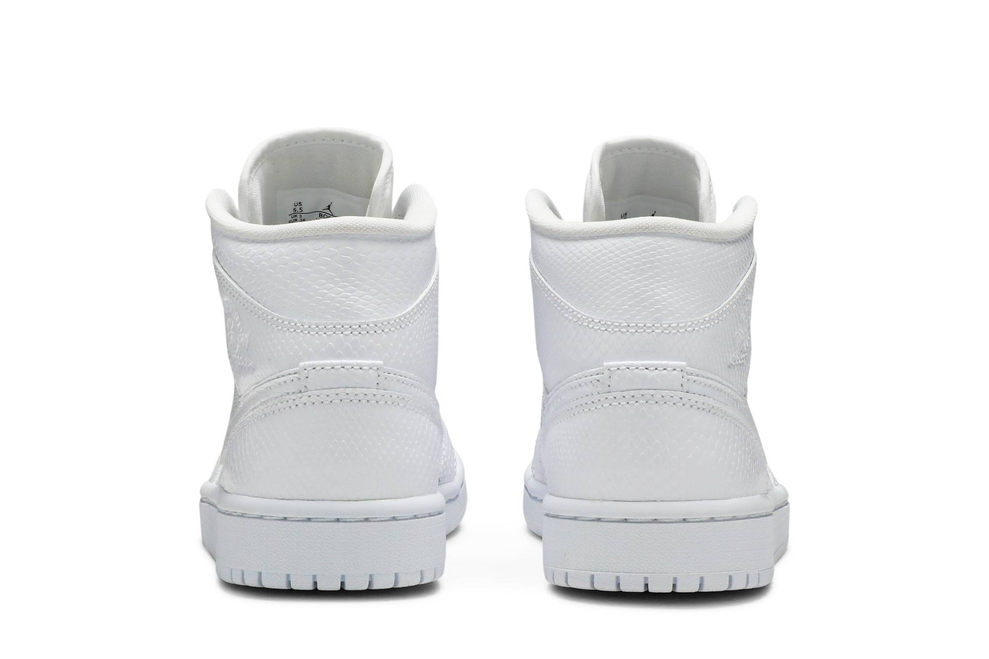 (Women) Air Jordan 1 Mid 'White Snakeskin' BQ6472-110 - Image 6