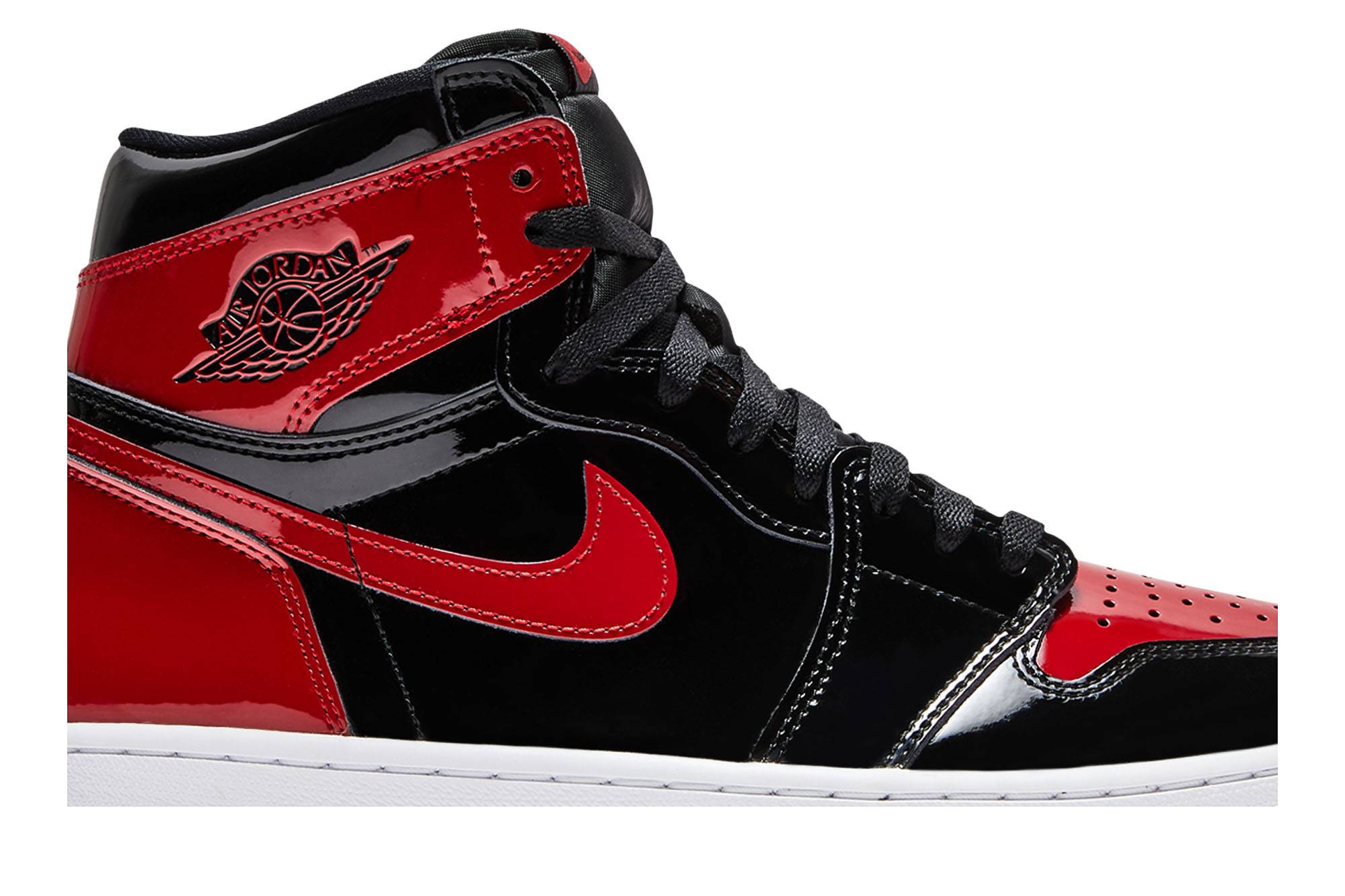 Air Jordan 1 Retro High OG Patent Bred 555088-063 Moroen - Image 2
