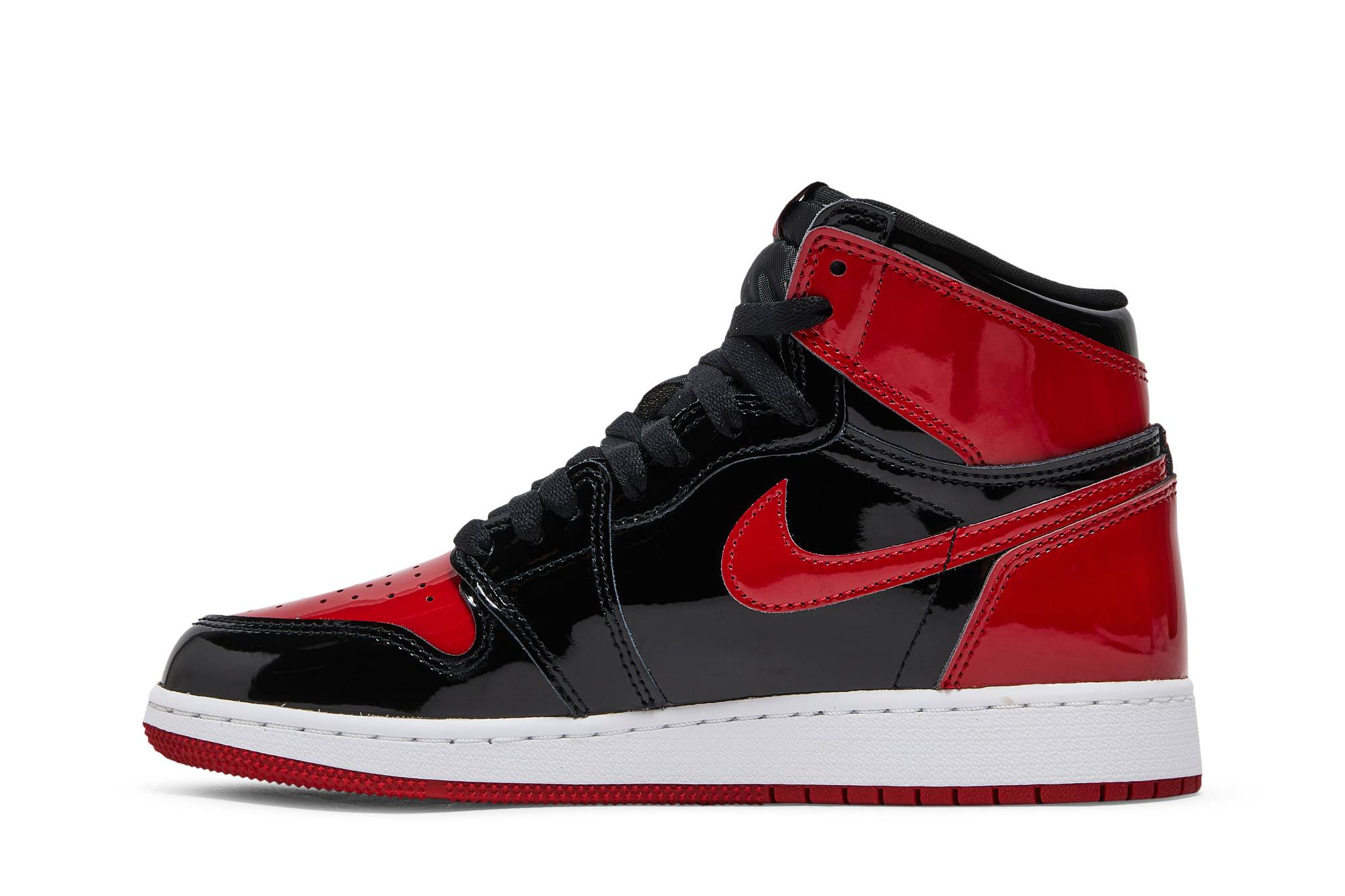 (Grade School) Air Jordan 1 Retro High OG Patent Bred 575441-063 Moroen - Image 3