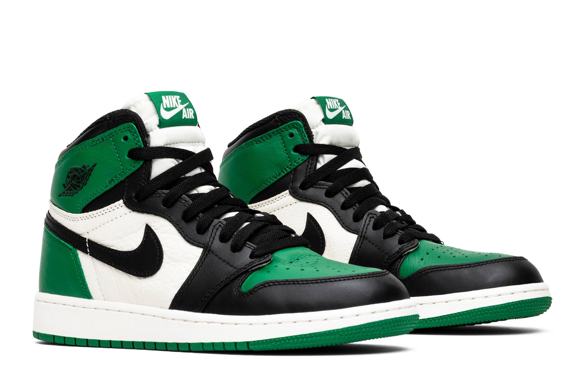 (Grade School) Air Jordan 1 Retro High OG Pine Green 575441-302 Coiloa - immagine 8