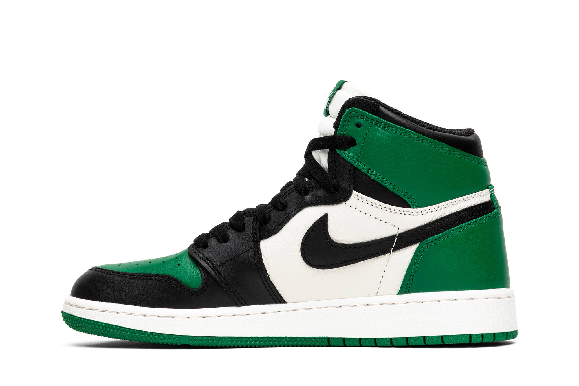 (Grade School) Air Jordan 1 Retro High OG Pine Green 575441-302 Coiloa - immagine 3