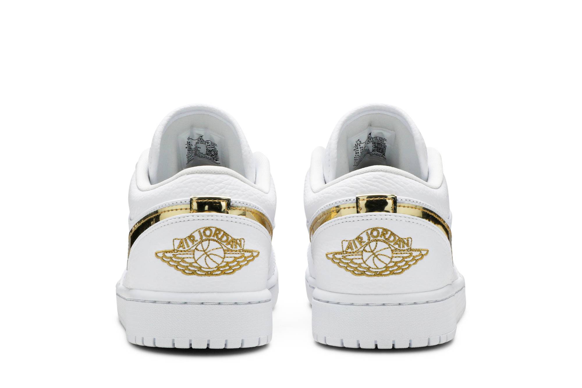 (Women) Air Jordan 1 Retro Low White Metallic Gold CZ4776-100 Moroen - Image 6