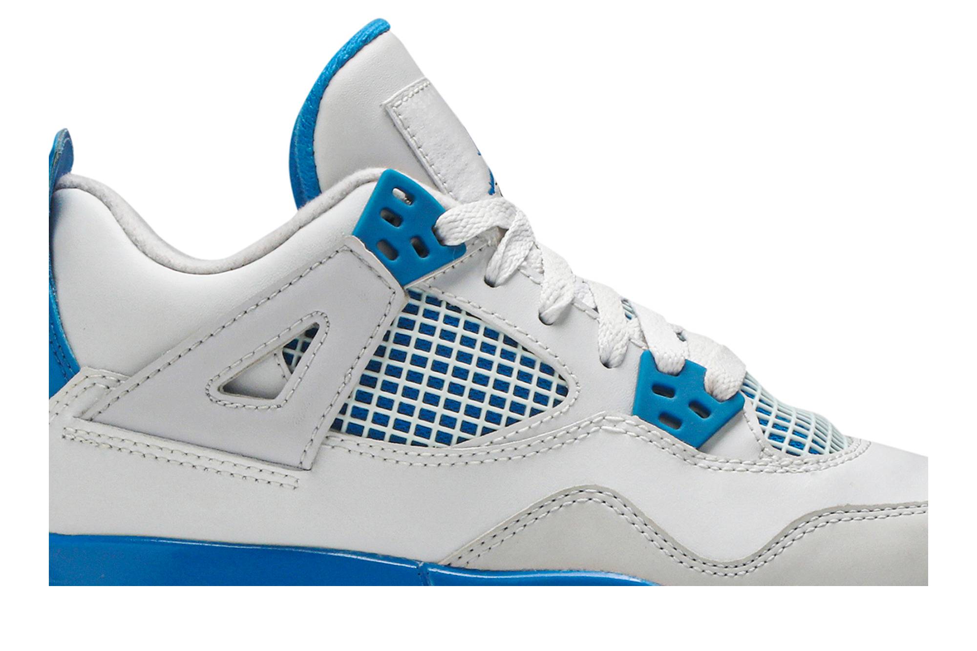 (Grade School) Air Jordan 4 Retro 2012 Military Blue 408452-105 Coiloa - Image 2