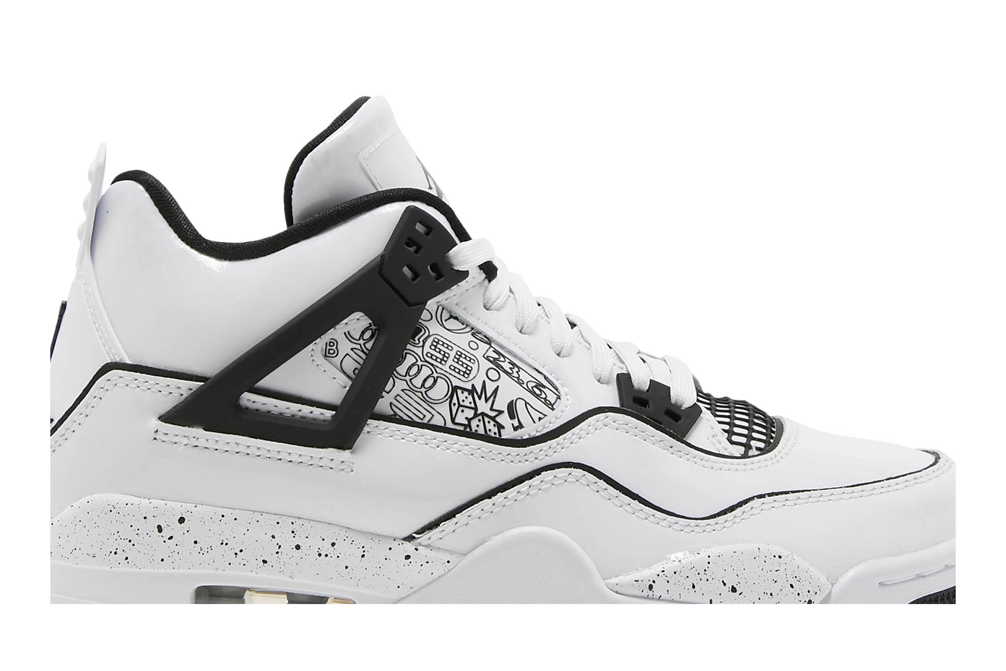 (Grade School) Air Jordan 4 Retro DIY DC4101-100 Coiloa - Image 2