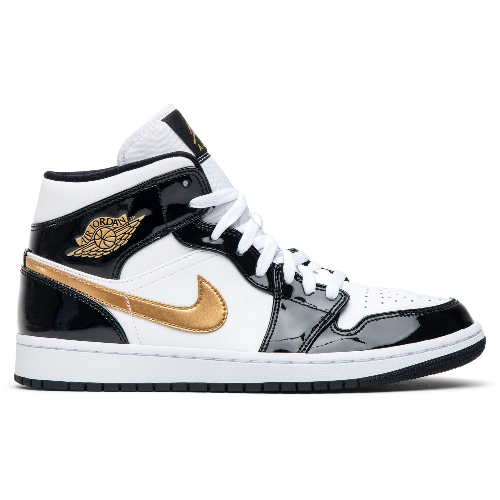 Air Jordan 1 Mid Patent 'Black Gold' 852542-007 Simpleartly Store