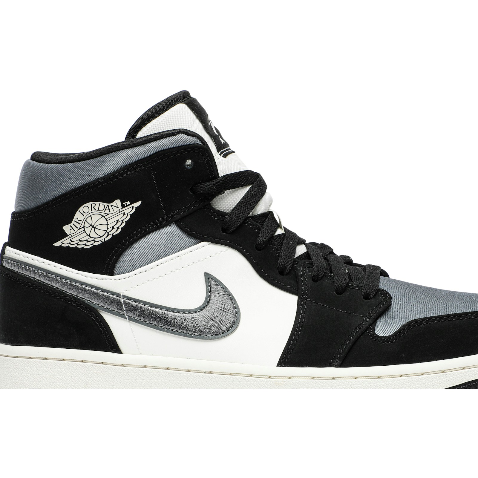 Air Jordan 1 Mid SE Satin Smoke Grey 852542-011 Moroen - Image 2