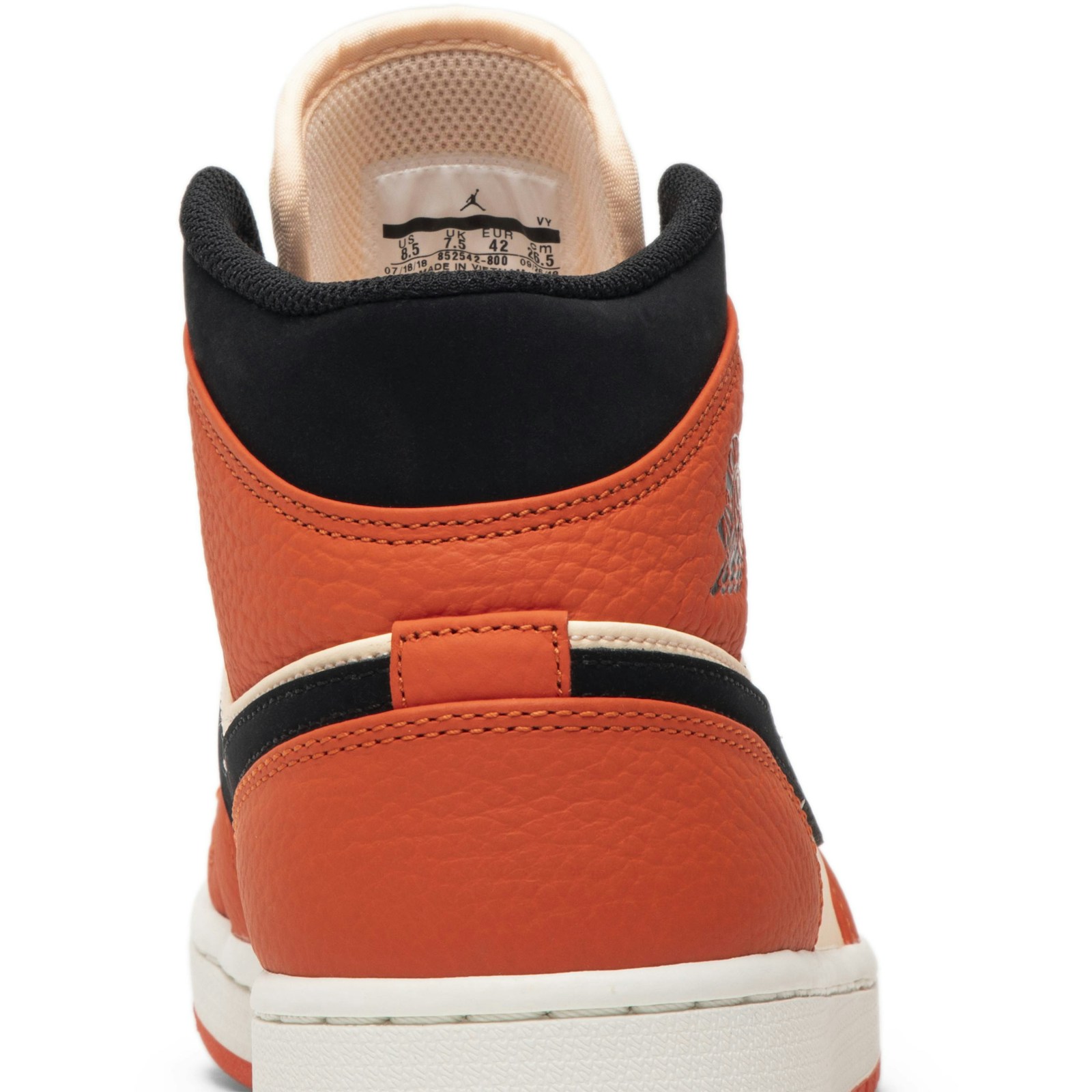 Air Jordan 1 Retro Mid SE Team Orange 852542-800 Moroen - Image 7