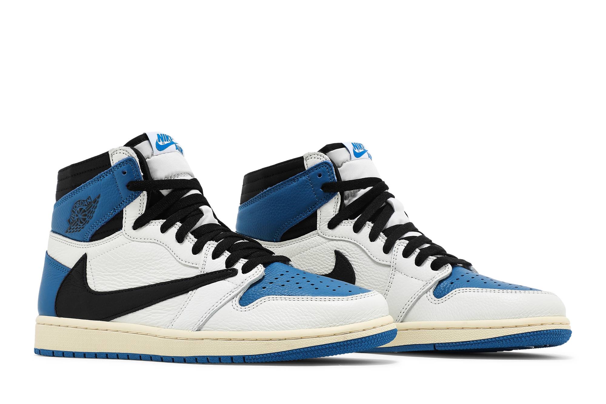 Fragment Design x Travis Scott x Air Jordan 1 Retro High Military Blue DH3227-105 Moroen - Image 8
