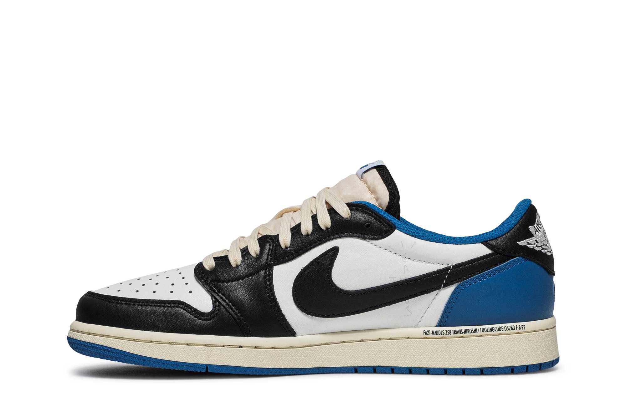 Fragment Design x Travis Scott x Air Jordan 1 Retro Low Military Blue DM7866-140 Moroen - Image 3