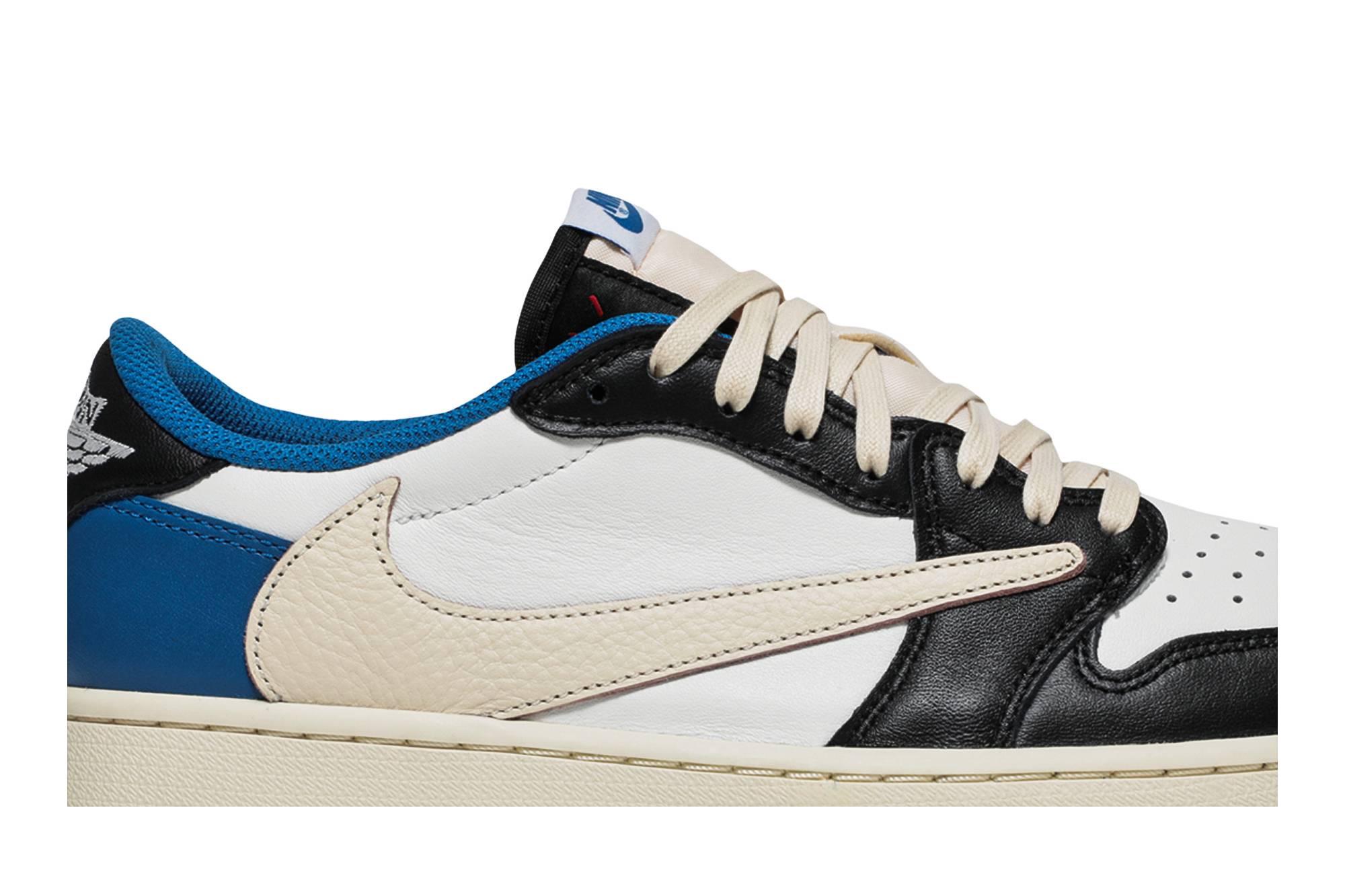 Fragment Design x Travis Scott x Air Jordan 1 Retro Low Military Blue DM7866-140 Moroen - Image 2