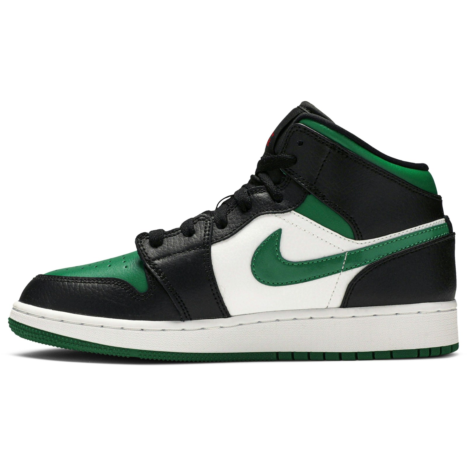 (Grade School) Air Jordan 1 Mid Black Pine Green 554725-067 Moroen - Image 3