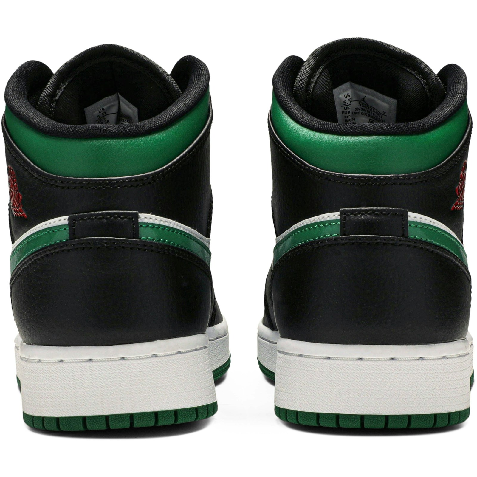 (Grade School) Air Jordan 1 Mid Black Pine Green 554725-067 Moroen - Image 6