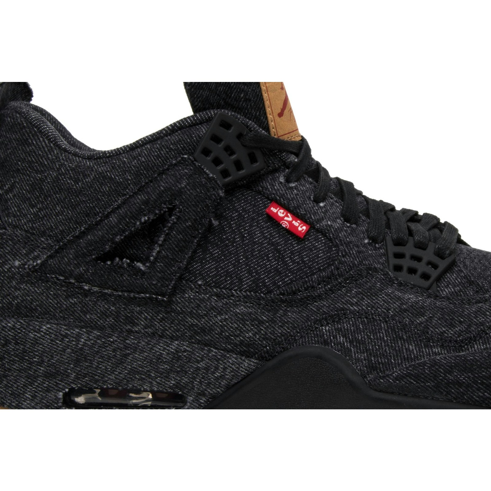 Levis x Air Jordan 4 Retro Black Denim (Blank Tag) AO2571-001 Moroen - Image 2