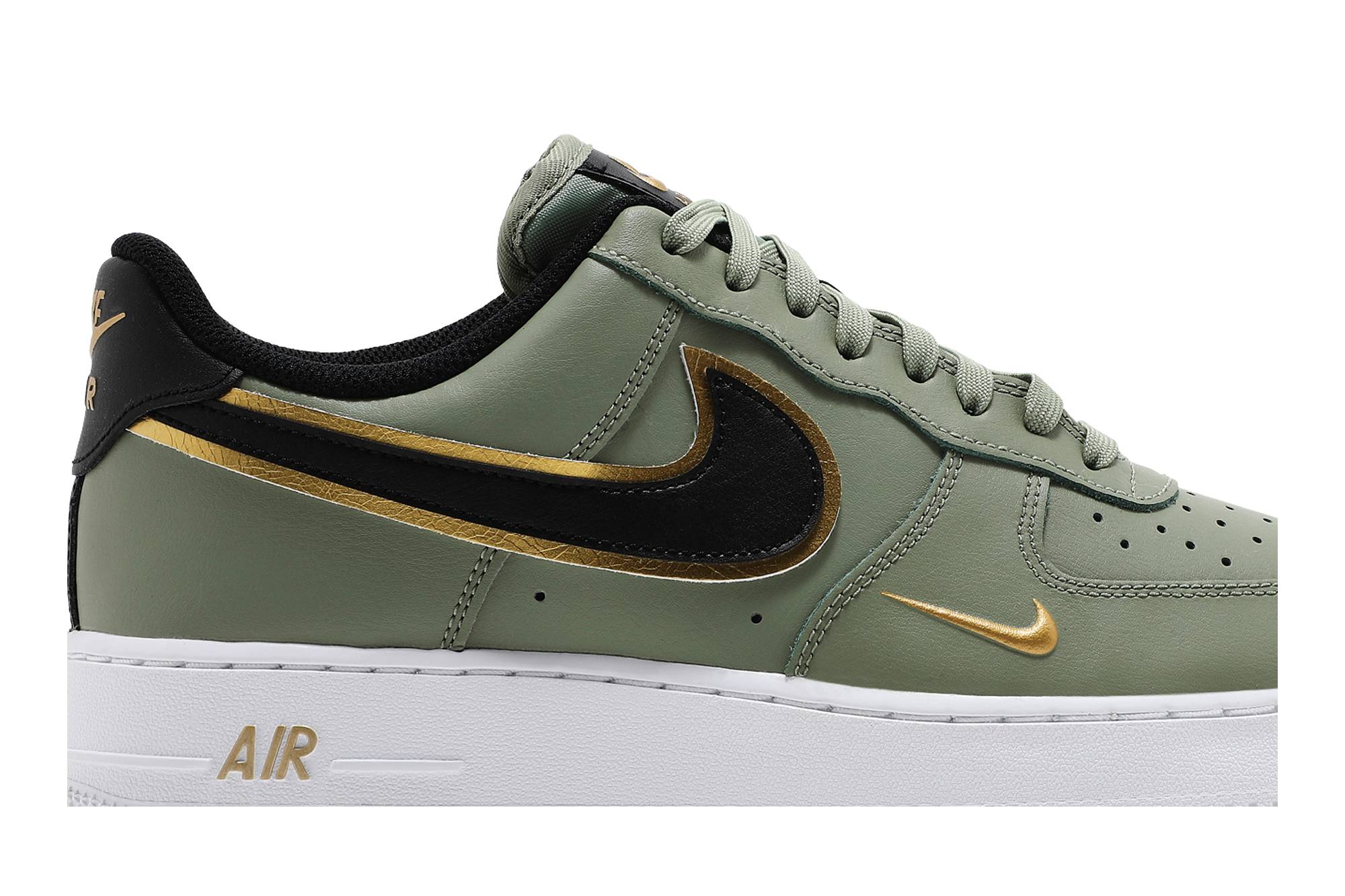 Nike Air Force 1 07 LV8 Metallic Swoosh Pack - Oil Green DA8481-300 Moroen - Image 2