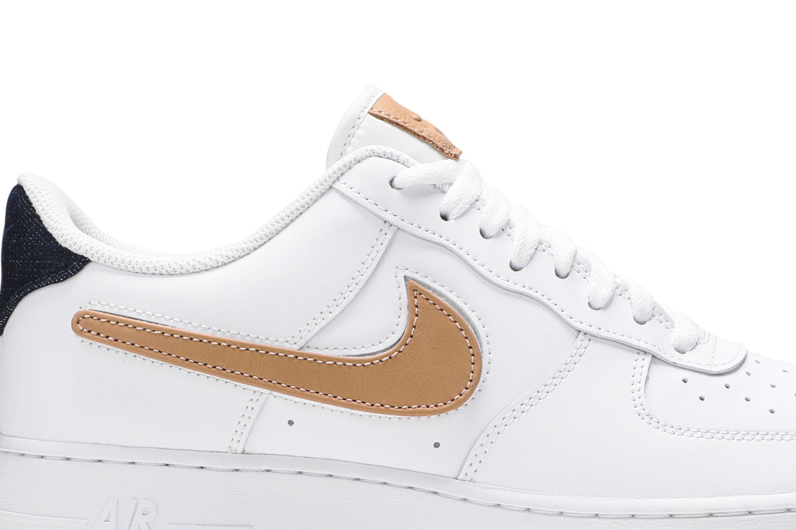 Nike Air Force 1 Low '07 LV8 'Removable Swoosh - White Vachetta Tan' CT2253-100 - Image 2
