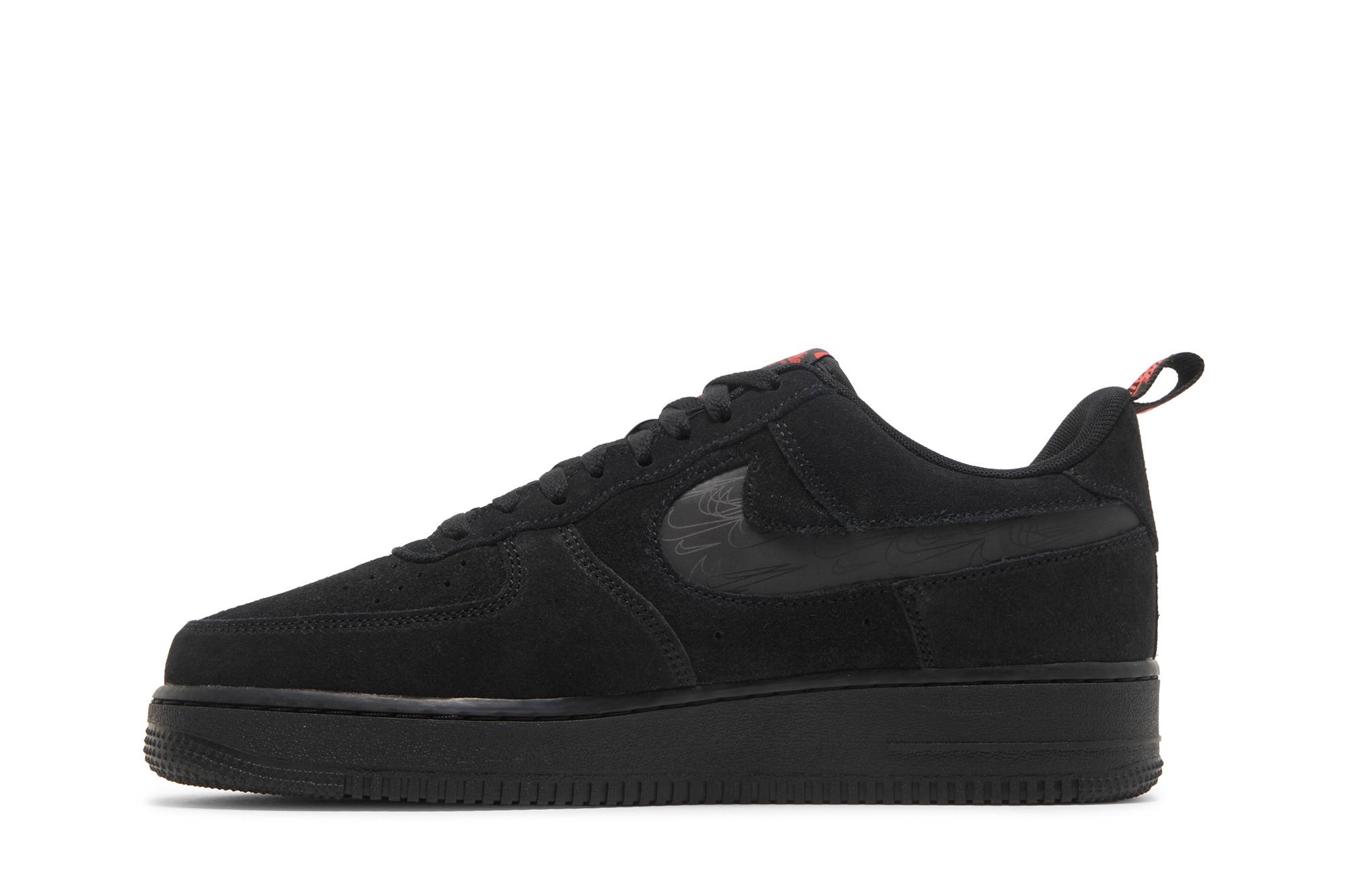 Nike Air Force 1 Low 'Multi-Swoosh Black Orange' DZ4514-001 - Image 3