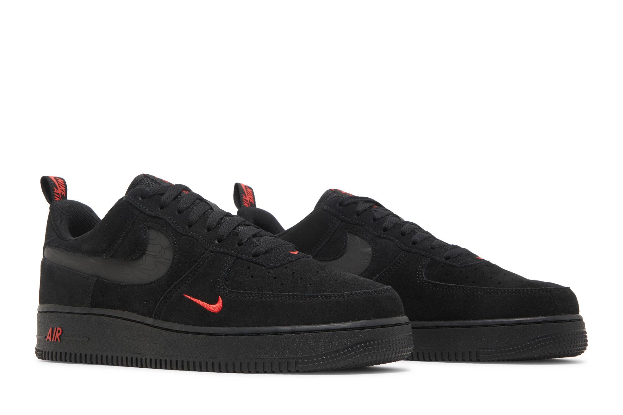 Nike Air Force 1 Low 'Multi-Swoosh Black Orange' DZ4514-001 - Image 8