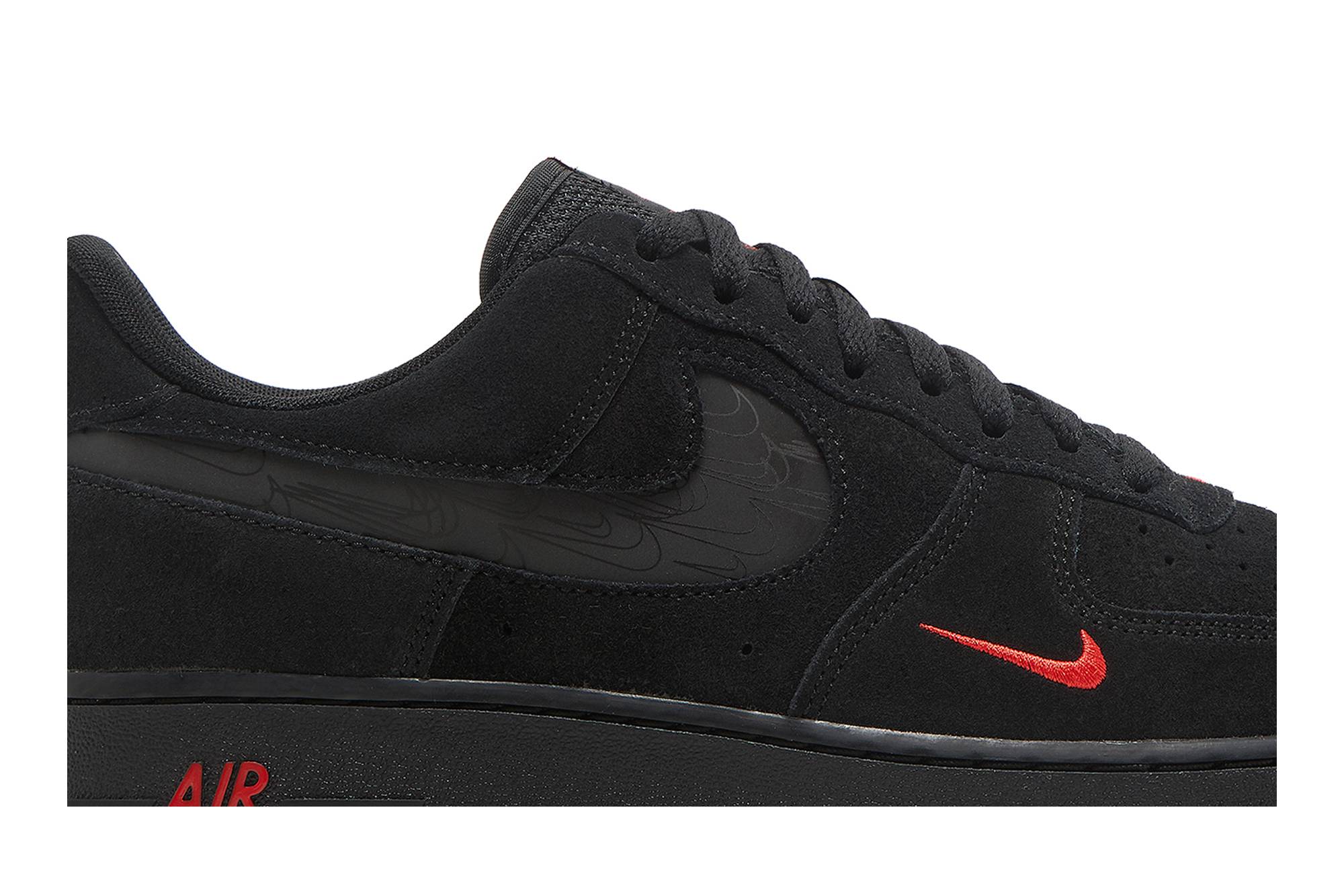 Nike Air Force 1 Low 'Multi-Swoosh Black Orange' DZ4514-001 - Image 2