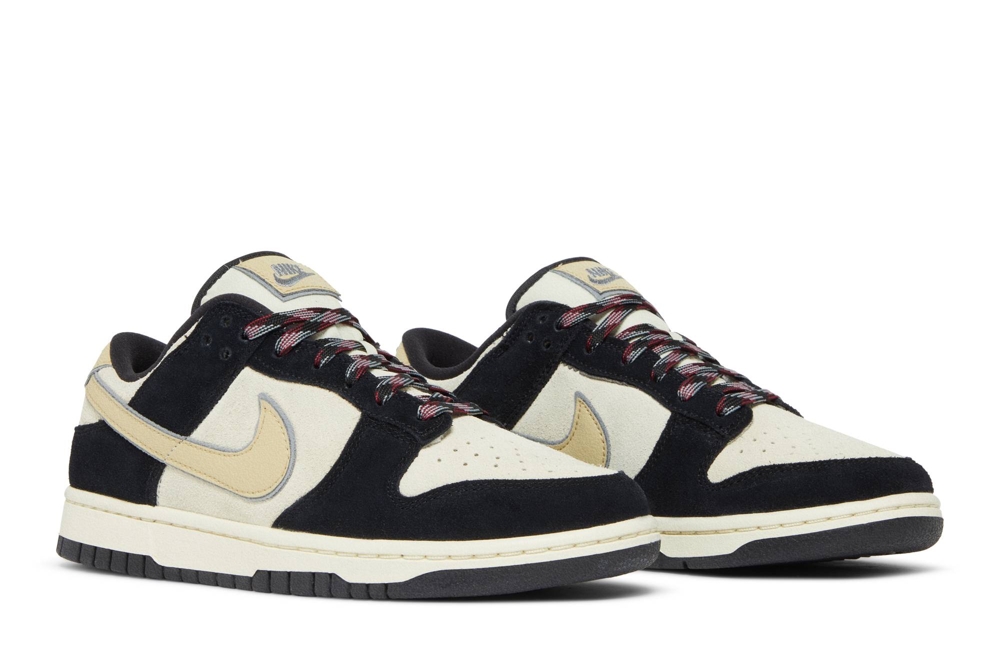 (Women) Nike Dunk Low Black Suede DV3054-001 Moroen - Image 8