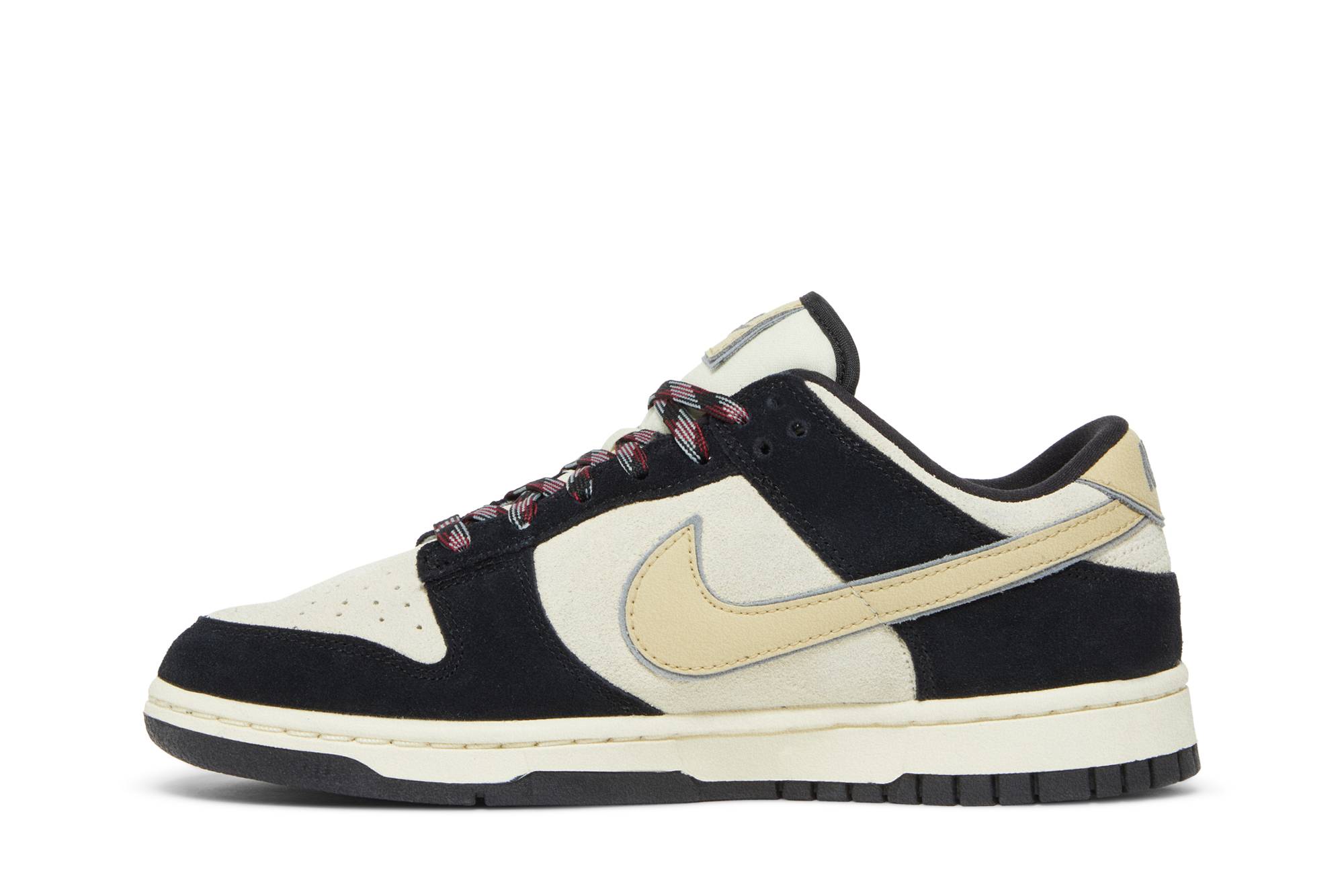 (Women) Nike Dunk Low Black Suede DV3054-001 Moroen - Image 3