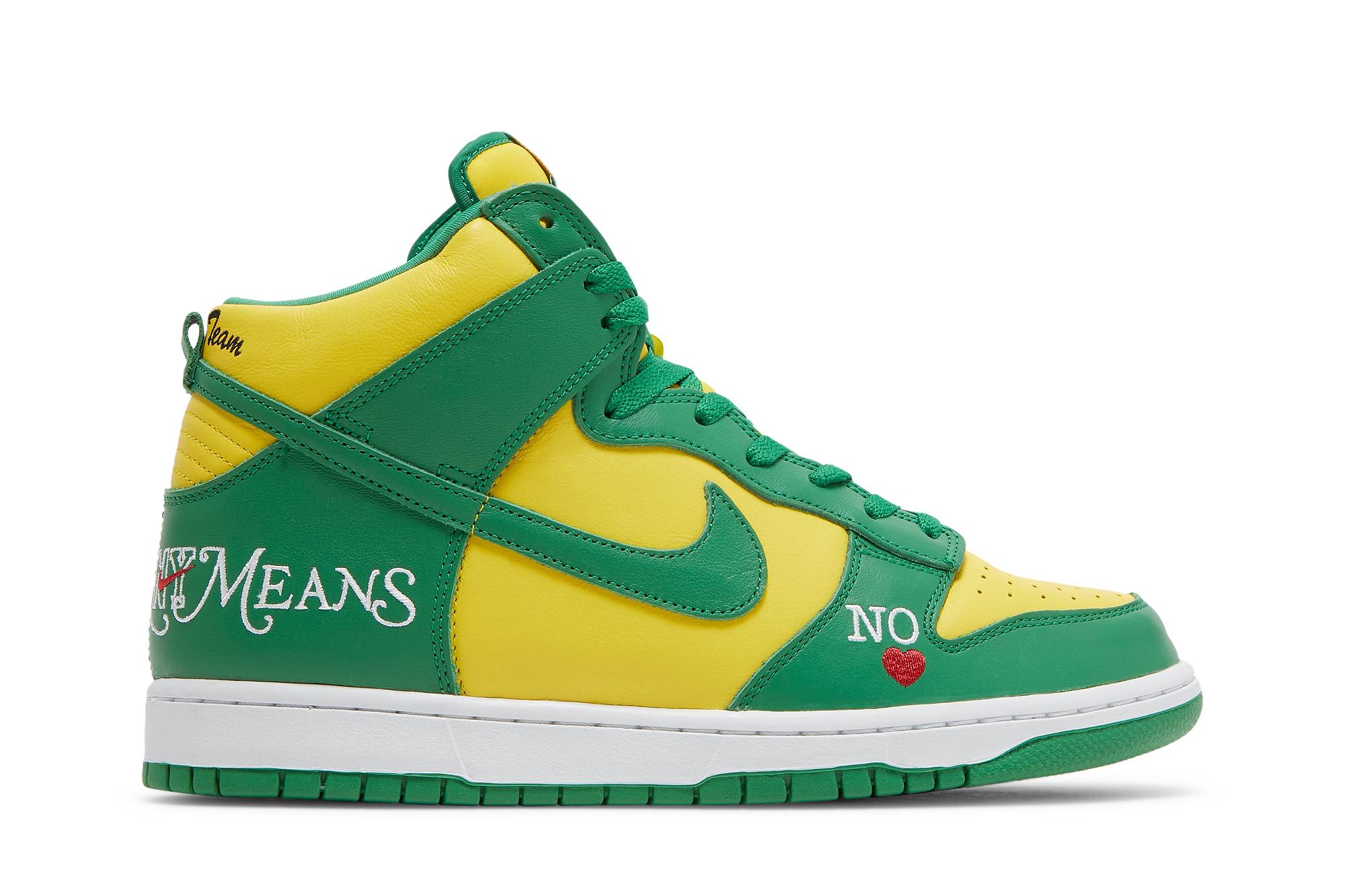 Nike SB Dunk Highx Supreme 'By Any Means Brazil' DN3741-700  Gloiber