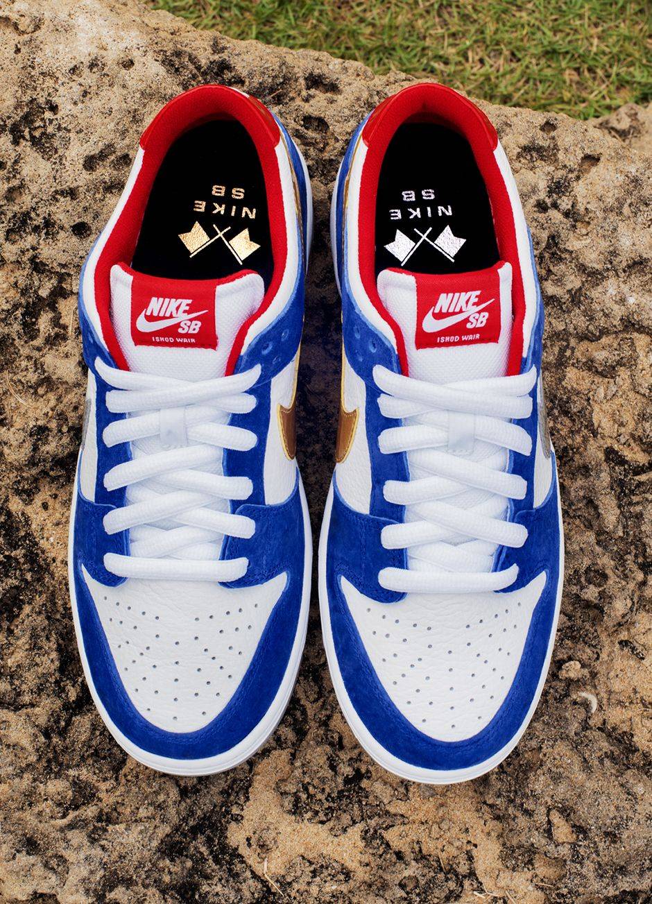 Ishod Wair x Nike SB Dunk Low Pro BMW 839685-416 Moroen - Image 4