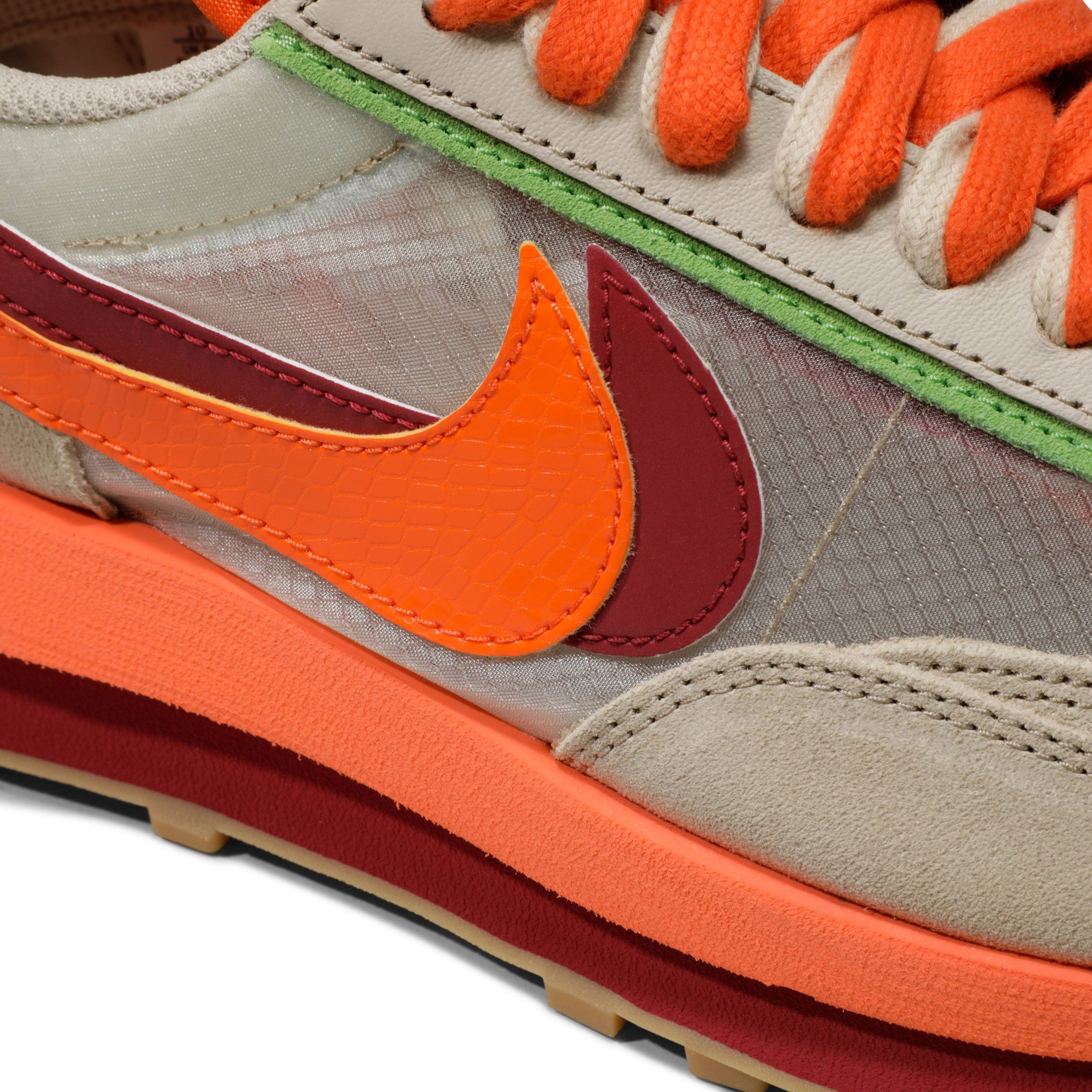 sacai x CLOT x Nike LDWaffle Net Orange Blaze DH1347-100 Moroen - Image 9