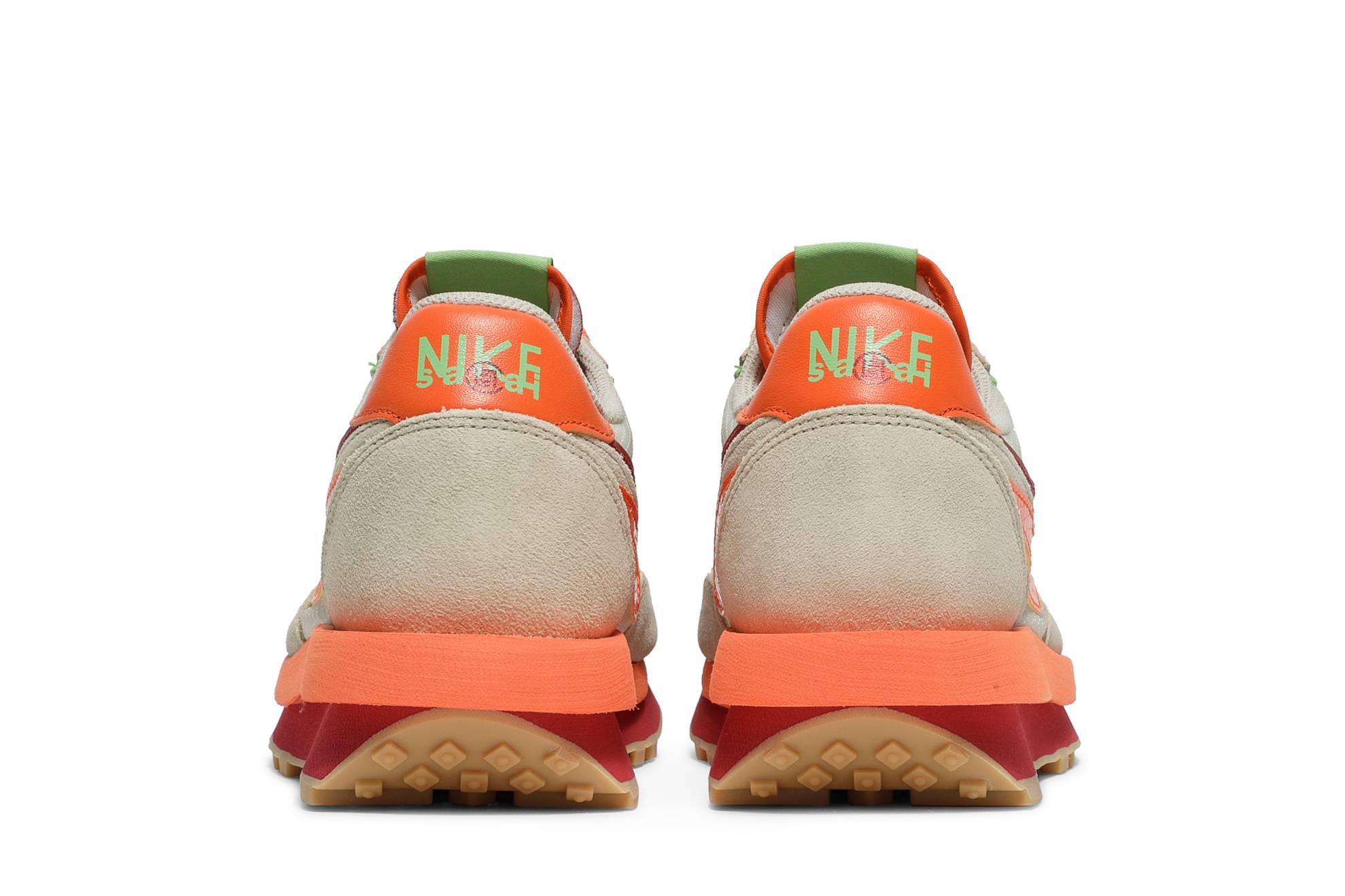 sacai x CLOT x Nike LDWaffle Net Orange Blaze DH1347-100 Moroen - Image 6