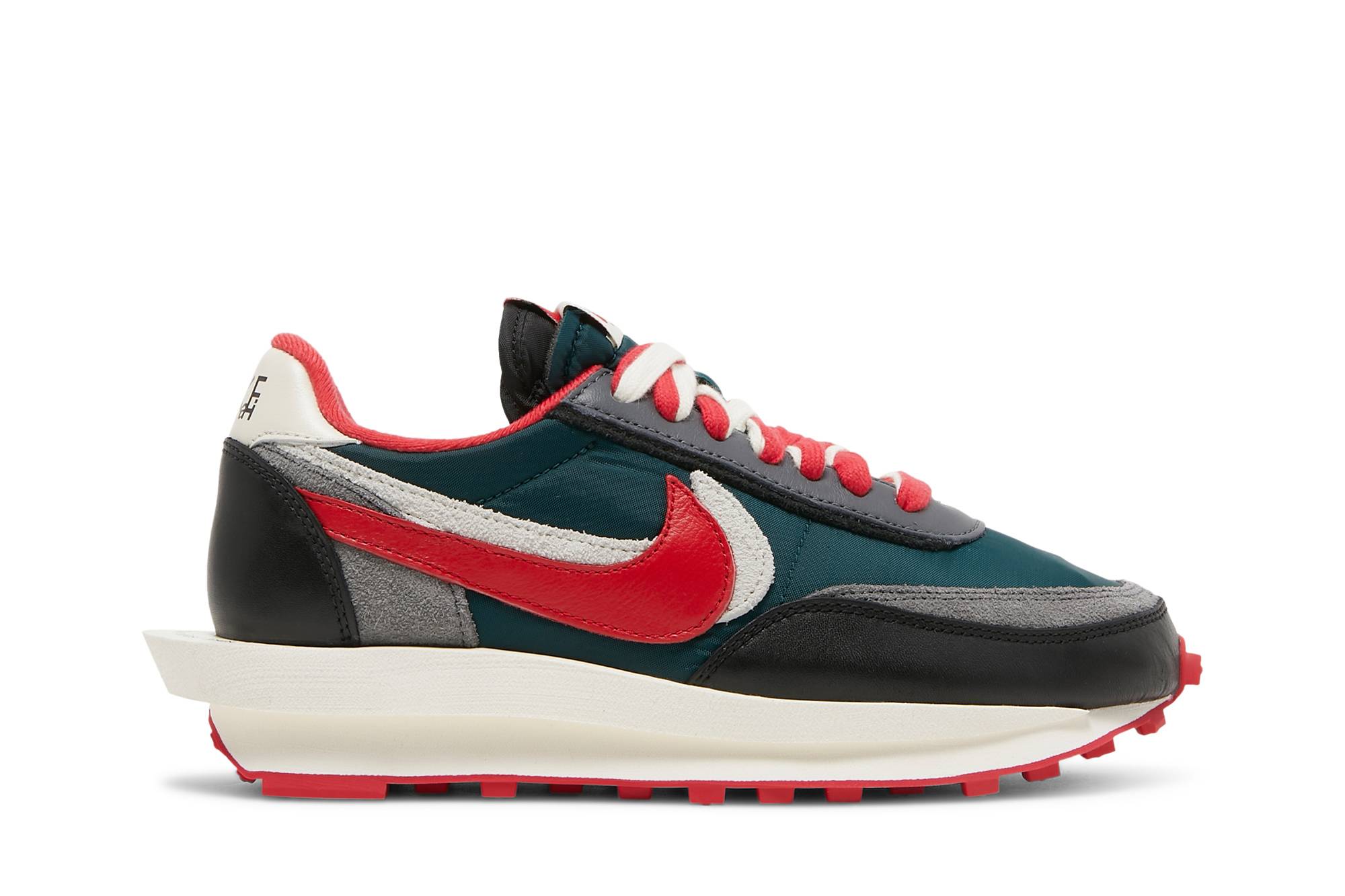 sacai x UNDERCOVER x Nike LDWaffle Midnight Spruce University Red DJ4877-300 Moroen
