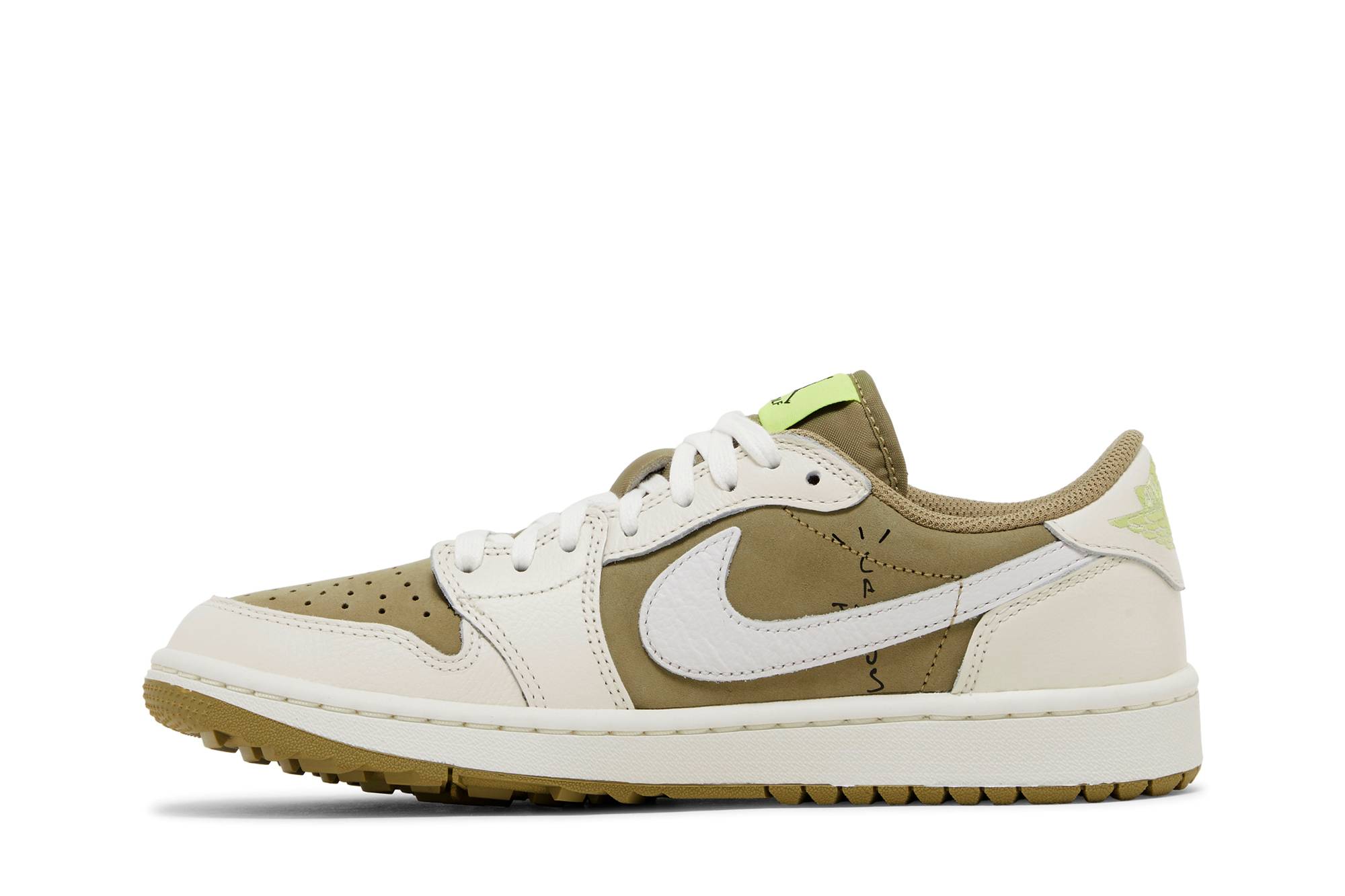 Travis Scott x Air Jordan 1 Low Golf Neutral Olive FZ3124-200 Moroen - Image 3
