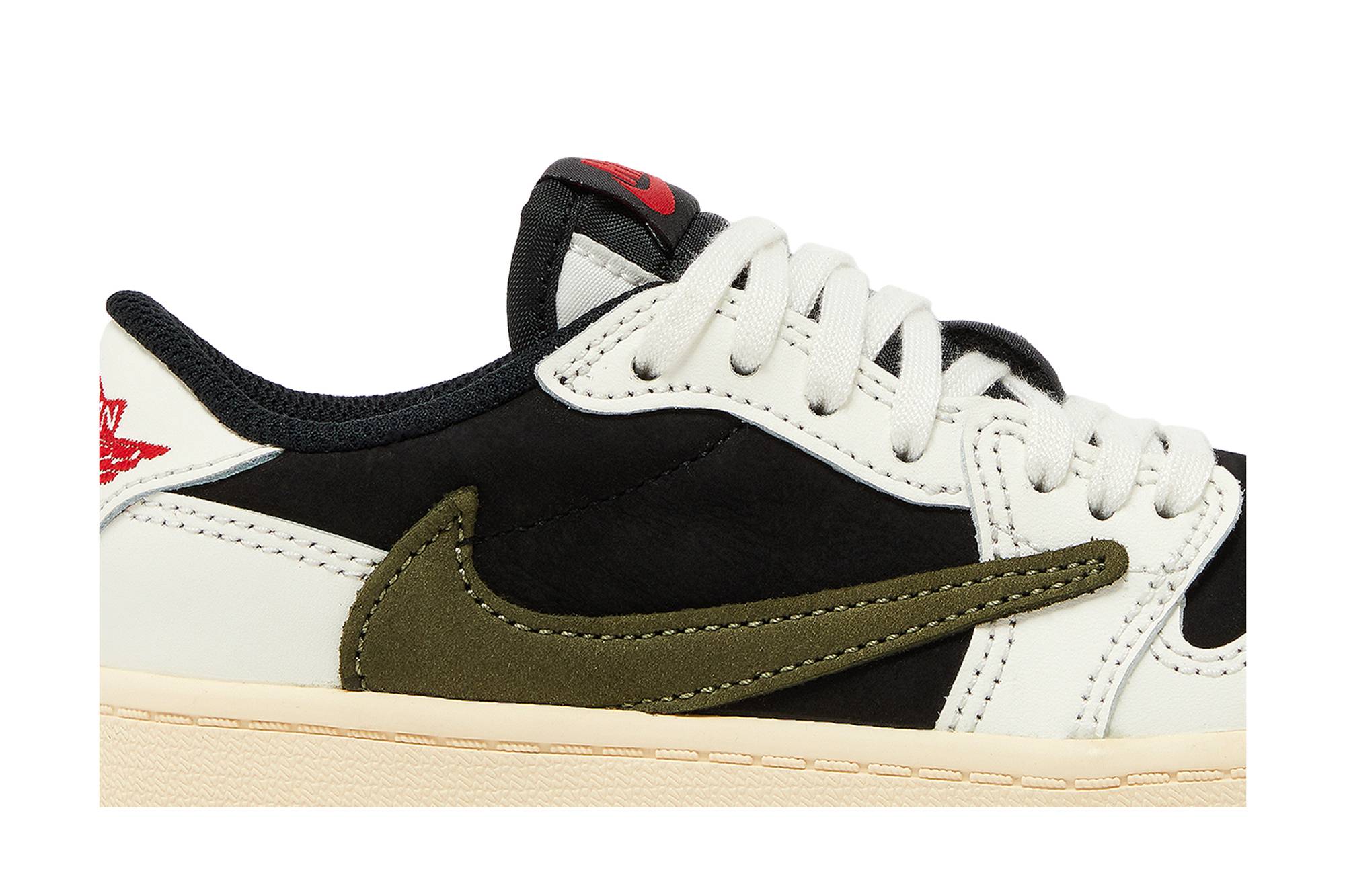 (Preschool) Travis Scott x Air Jordan 1 Low OG 'Olive' DZ5909-106 - Image 2