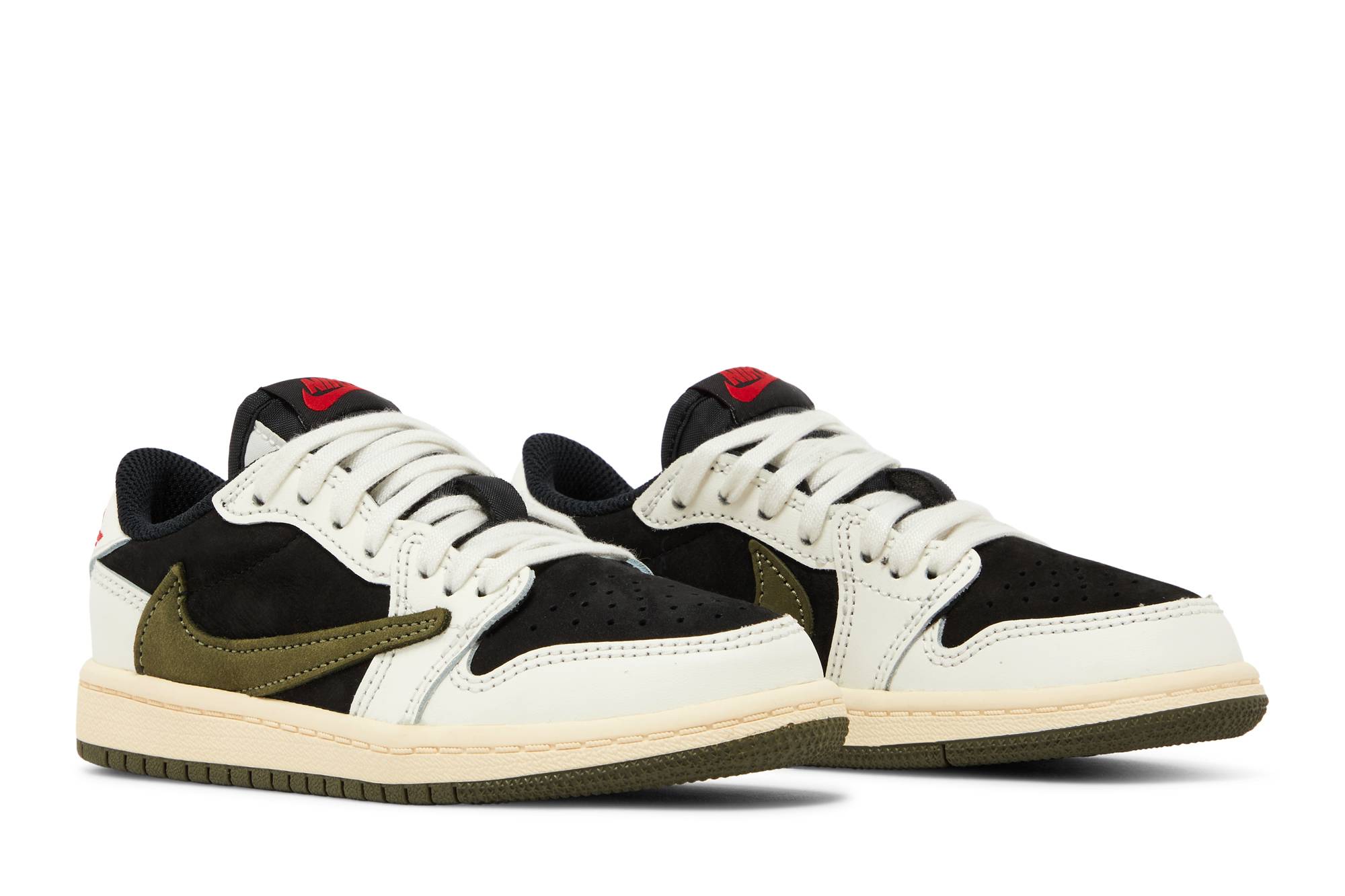 (Preschool) Travis Scott x Air Jordan 1 Low OG 'Olive' DZ5909-106 - Image 8