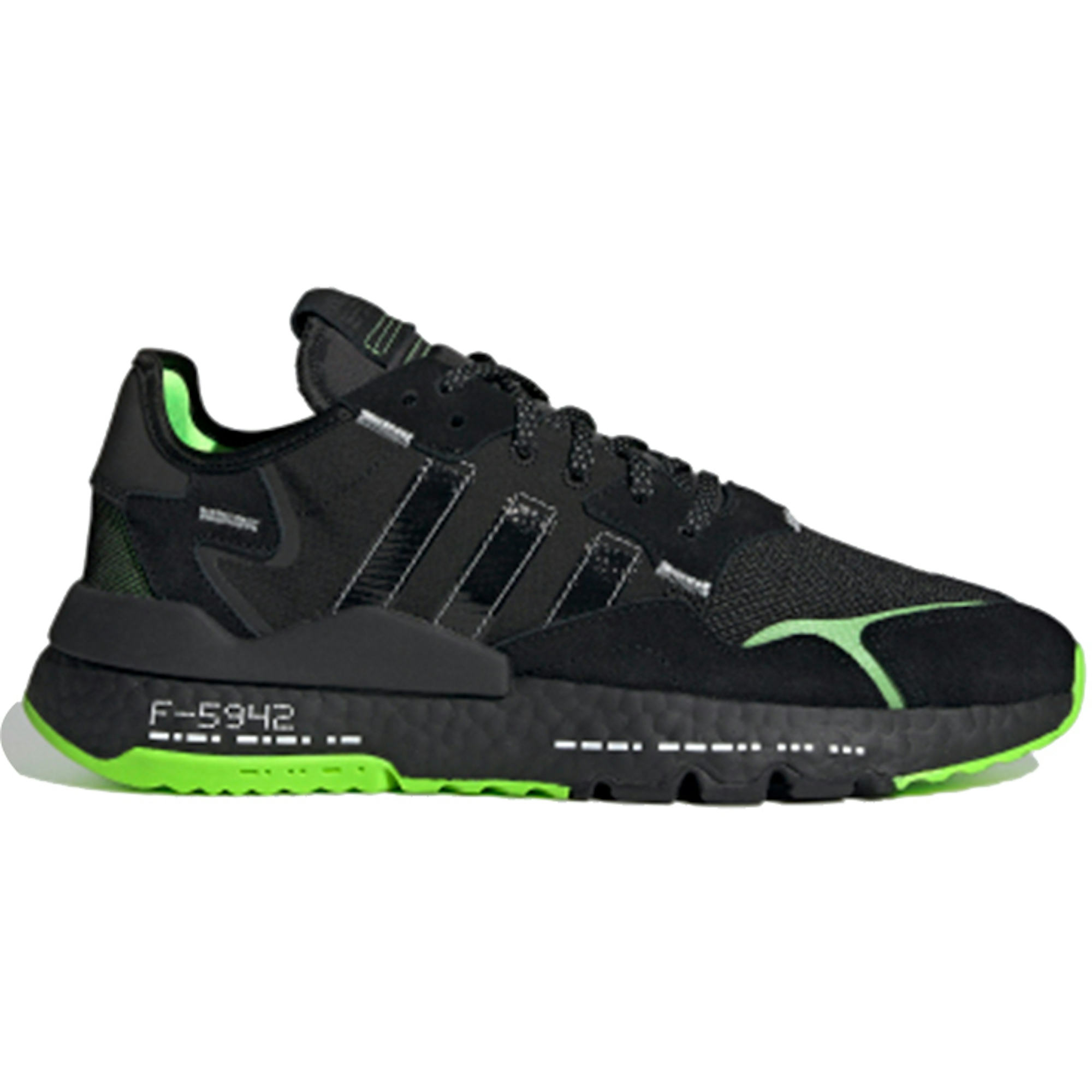 adidas originals Nite Jogger 'Black Green' H03249 - Image 2