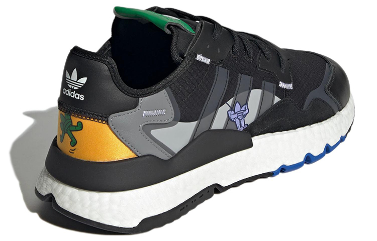 adidas Originals Nite Jogger 'Black Grey Orange Green' GX2184 - Image 9