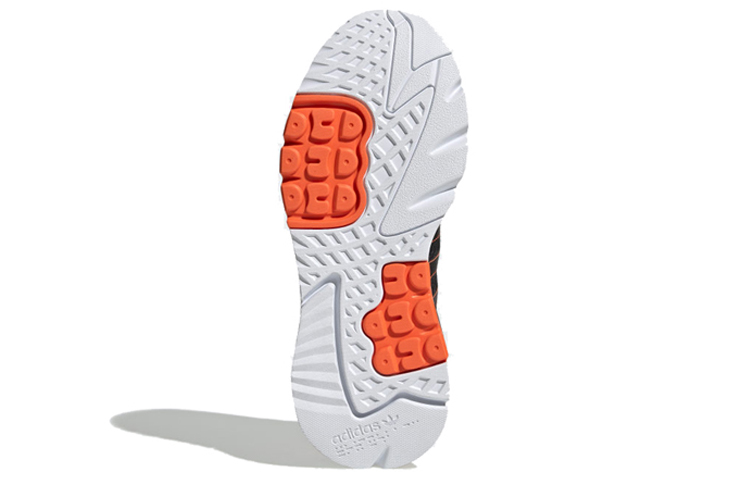 adidas originals Nite Jogger Cloud White/Core Black/Solar Orange FU6842 Moroen - Image 5