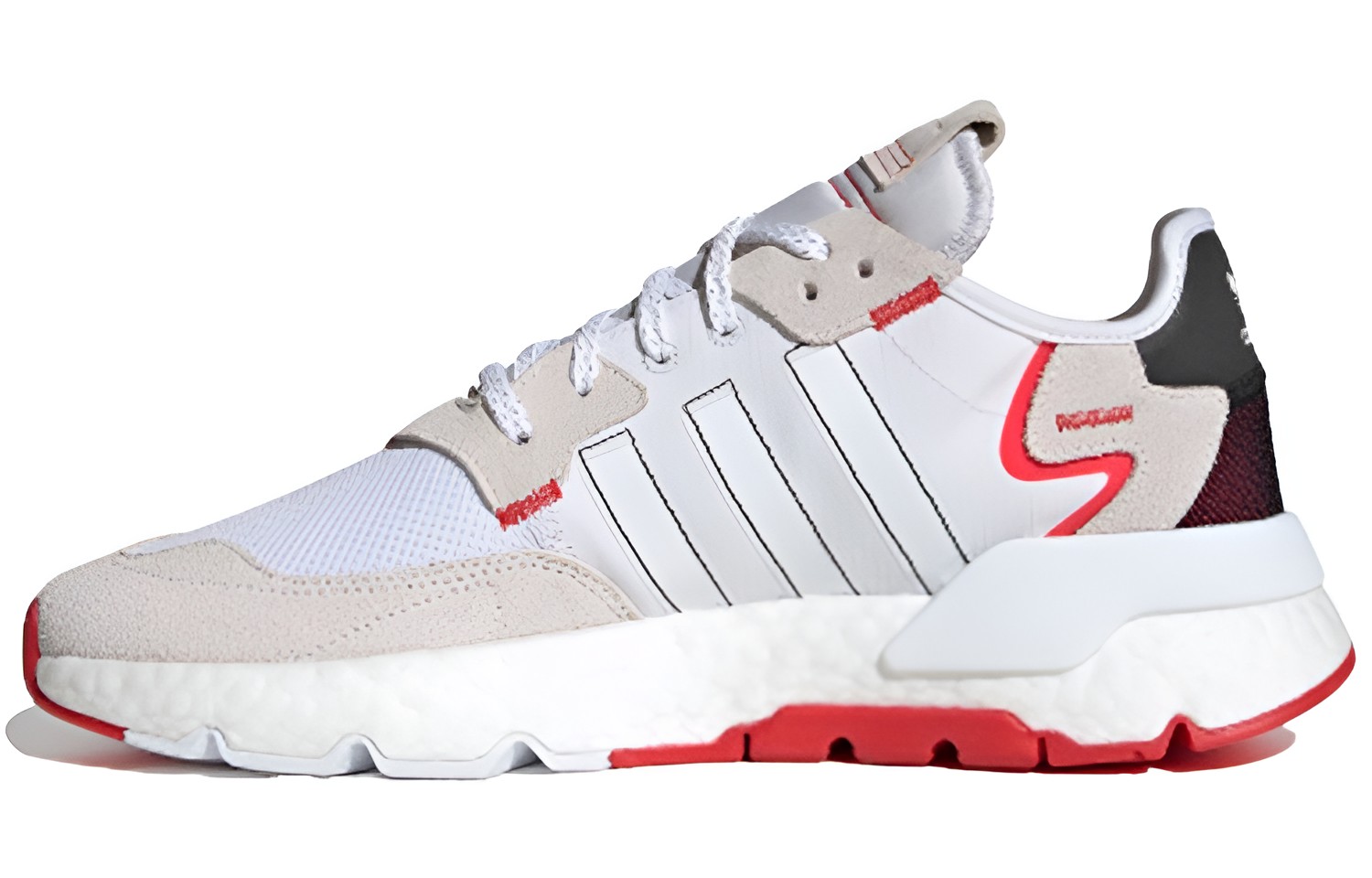 adidas originals Nite Jogger White Black Grey Red H03248 Moroen