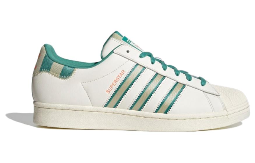 adidas Originals Superstar Shoes 'Cream White Green Gold' IE2931 - Image 2