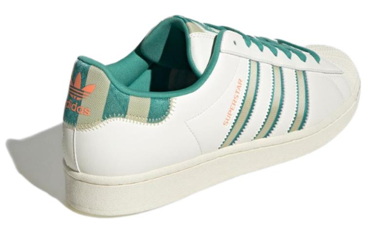 adidas Originals Superstar Shoes 'Cream White Green Gold' IE2931 - Image 3