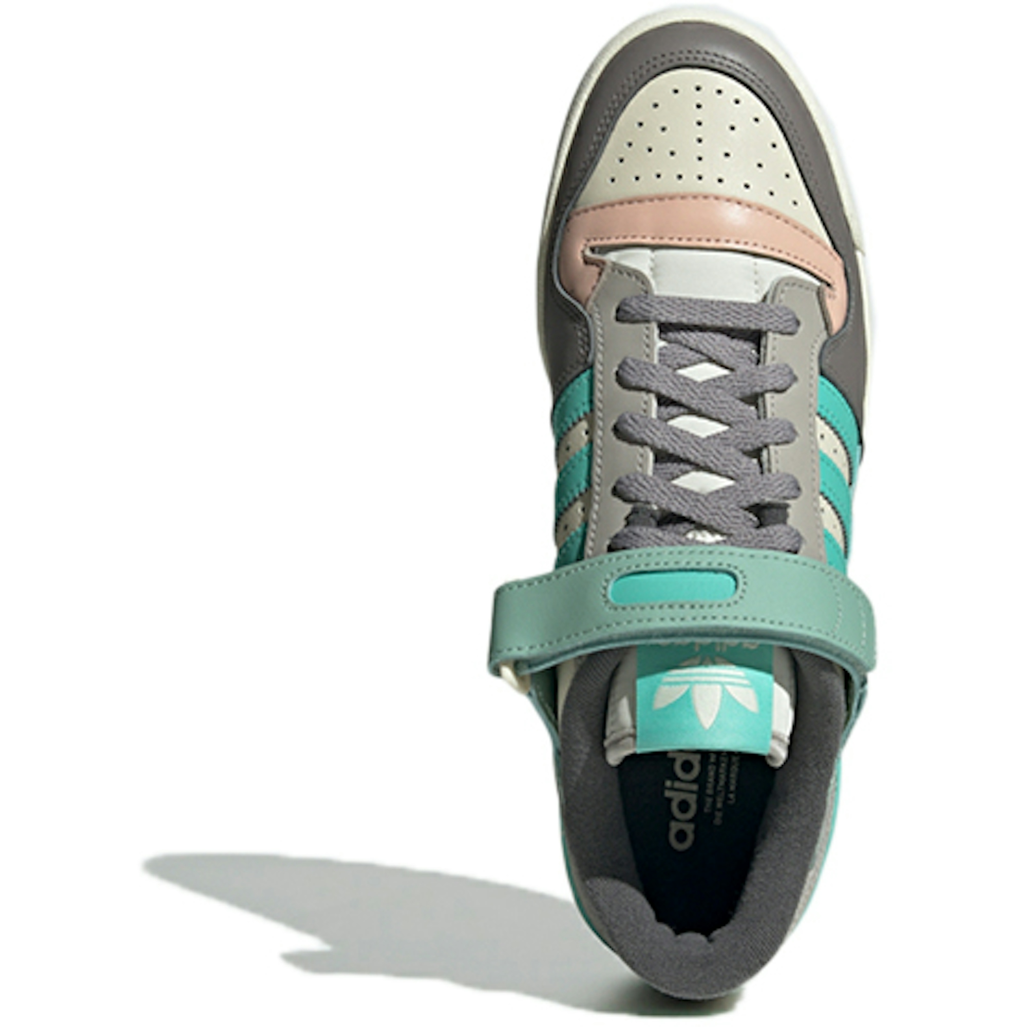 adidas originals Unisex Forum 84 Low Northern Lights Sneakers Grey/Green GX4574 - Image 5