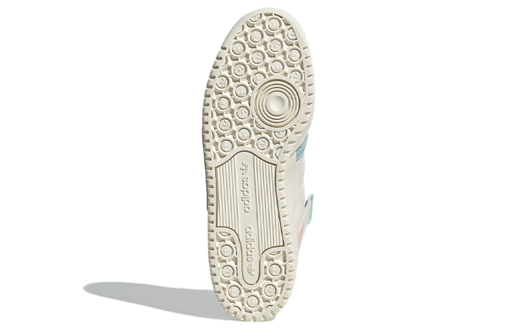 adidas originals Unisex Forum Exhibit Low Sneakers White/Pink/Blue GX4587 - Image 6