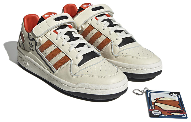 adidas originals Unisex Forum Low Sneakers Ivory/Orange HR0460 Moroen - Image 3