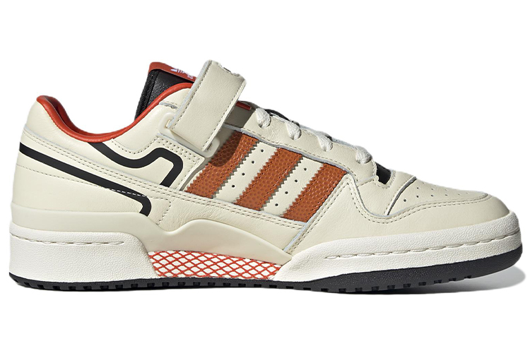 adidas originals Unisex Forum Low Sneakers Ivory/Orange HR0460 Moroen - Image 2