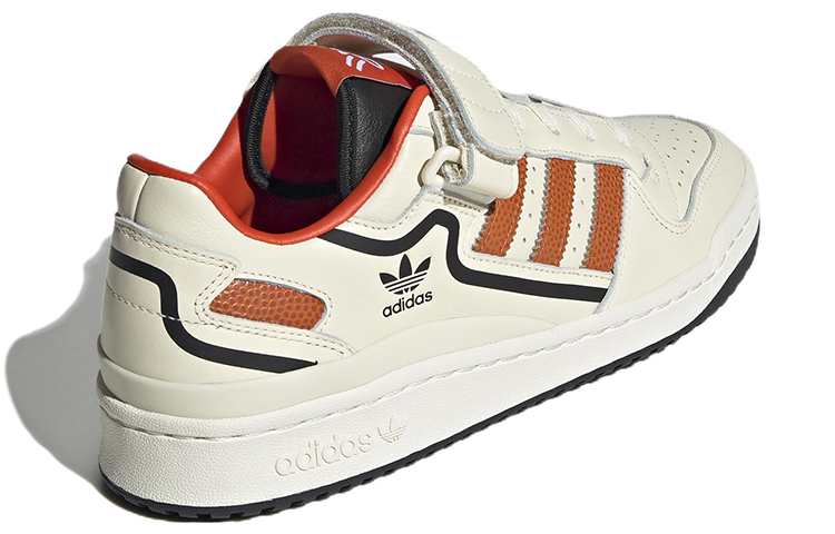 adidas originals Unisex Forum Low Sneakers Ivory/Orange HR0460 Moroen - Image 4