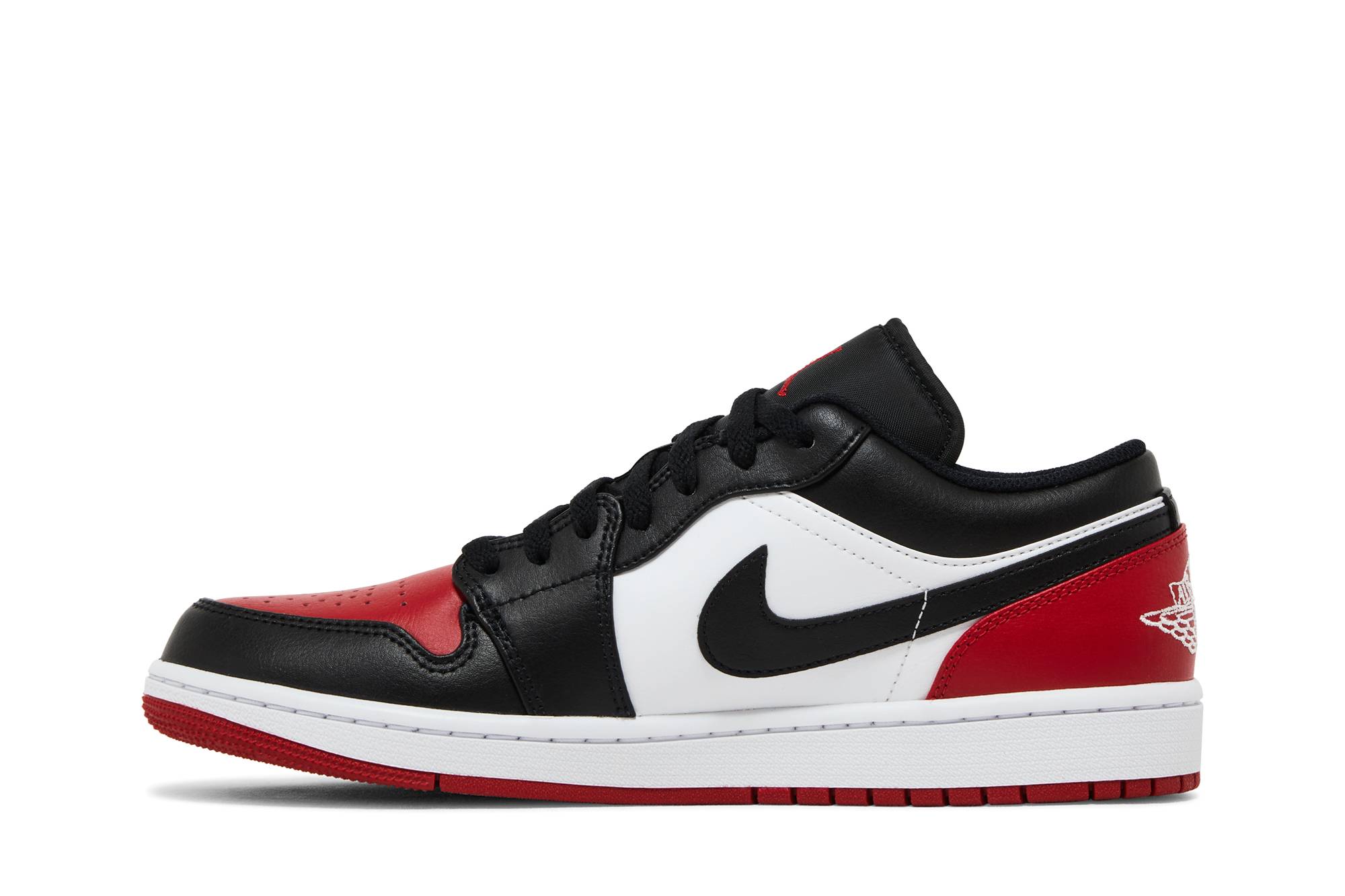 Air Jordan 1 Low Bred Toe 2.0 553558-161 Moroen - Image 3