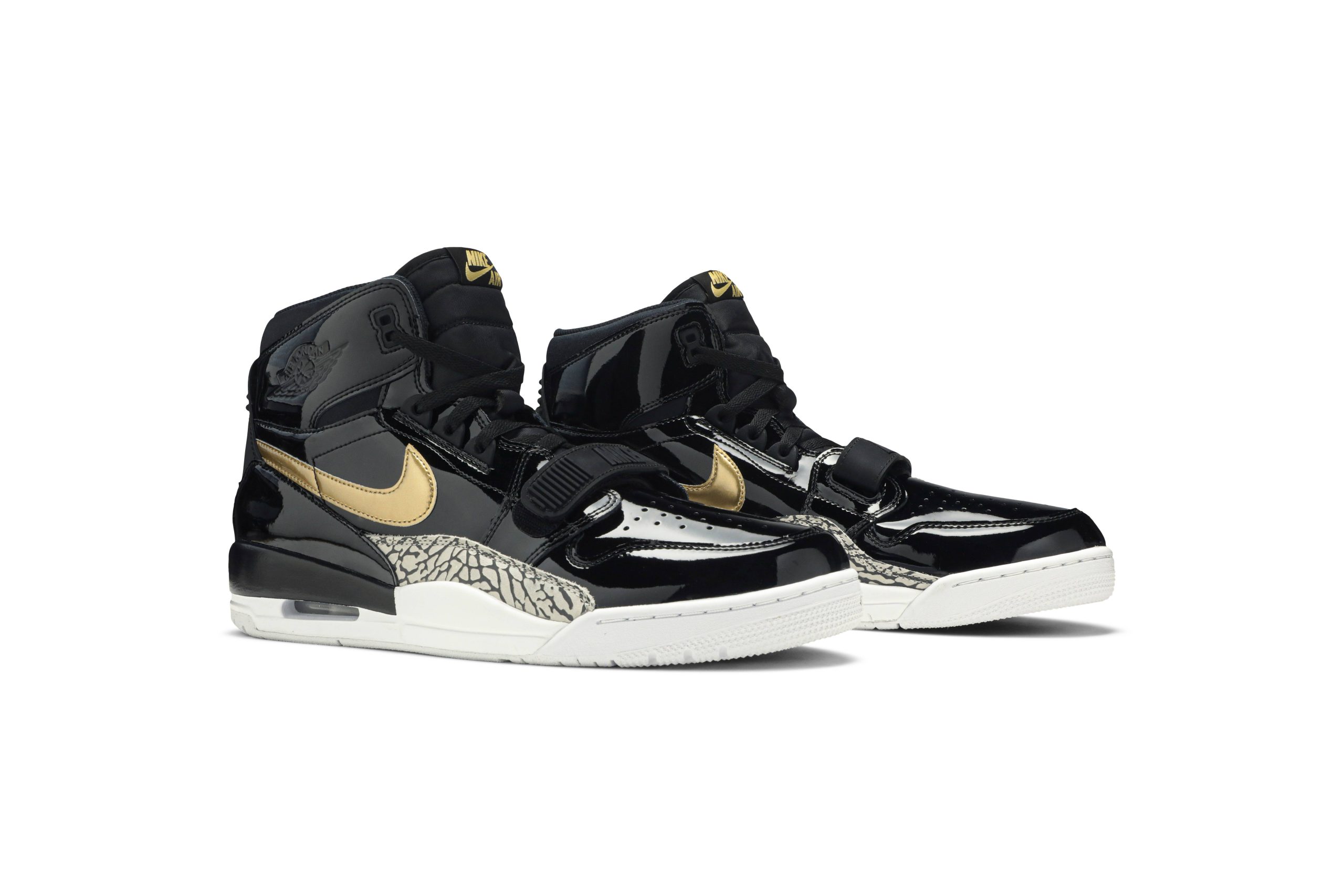 Air Jordan Legacy 312 Black Gold Patent AV3922-007 - Imagem 8
