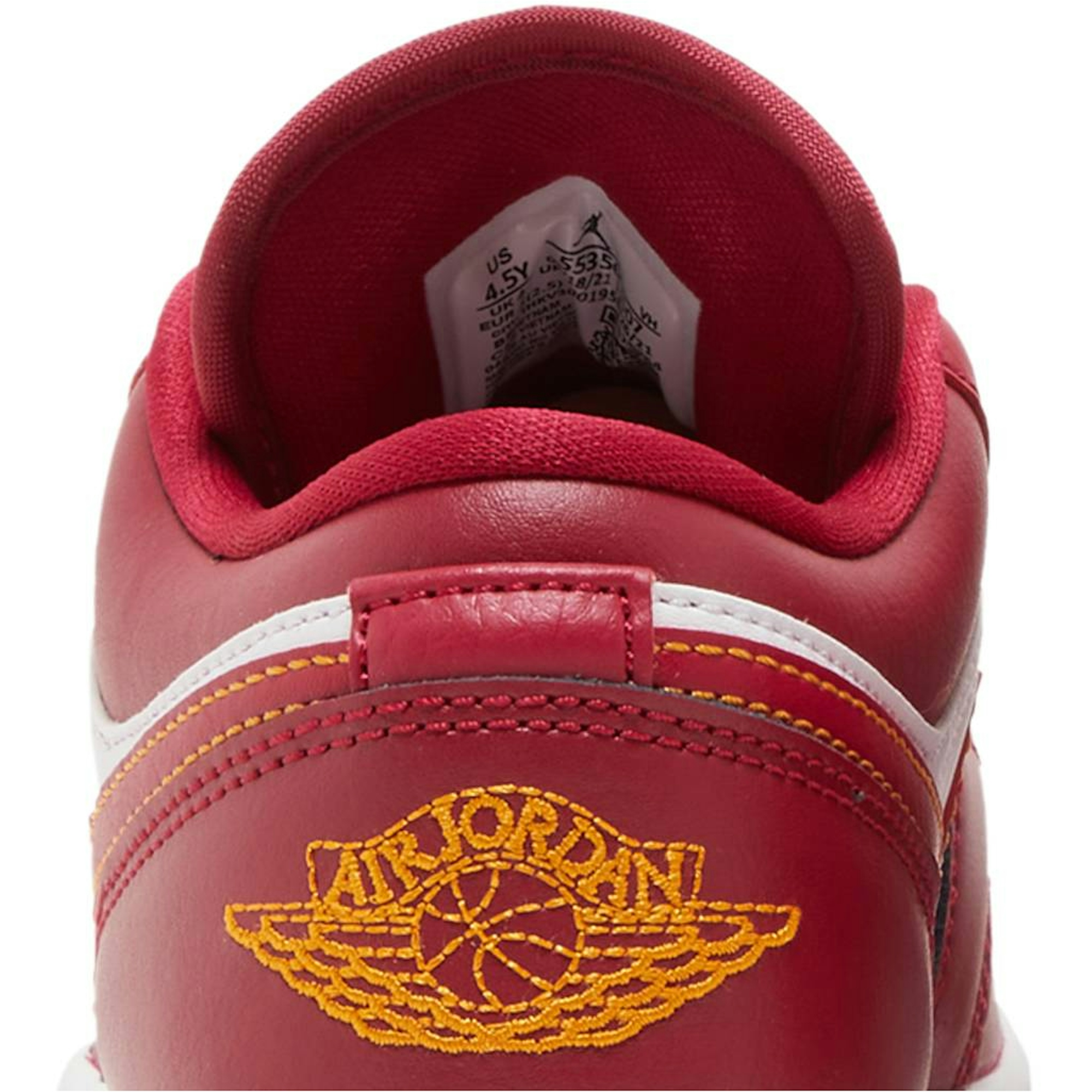 (Grade School) Air Jordan 1 Low Cardinal Red 553560-607 Moroen - Image 7